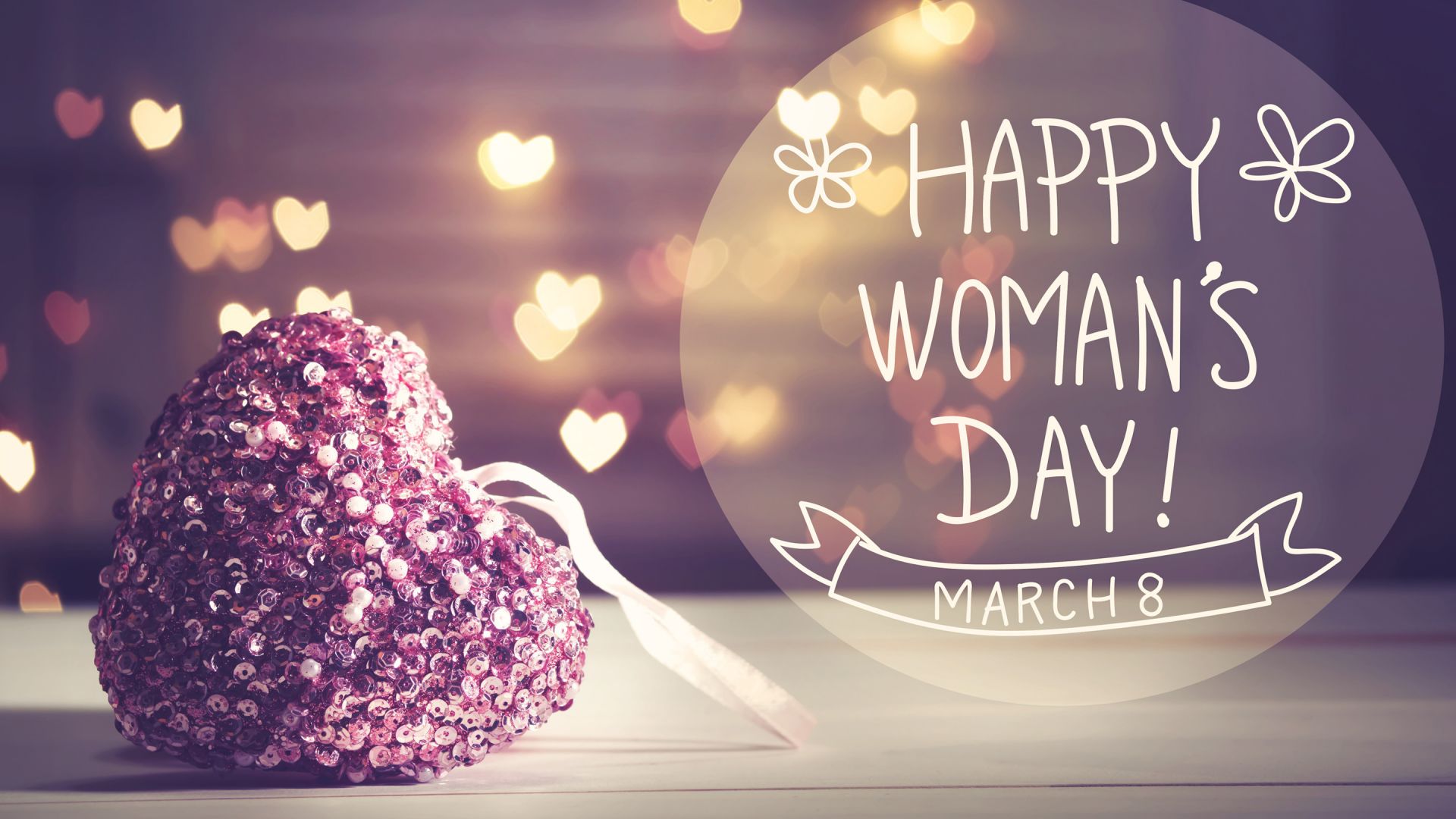 Wallpaper Happy woman's day, 8th march, 4k