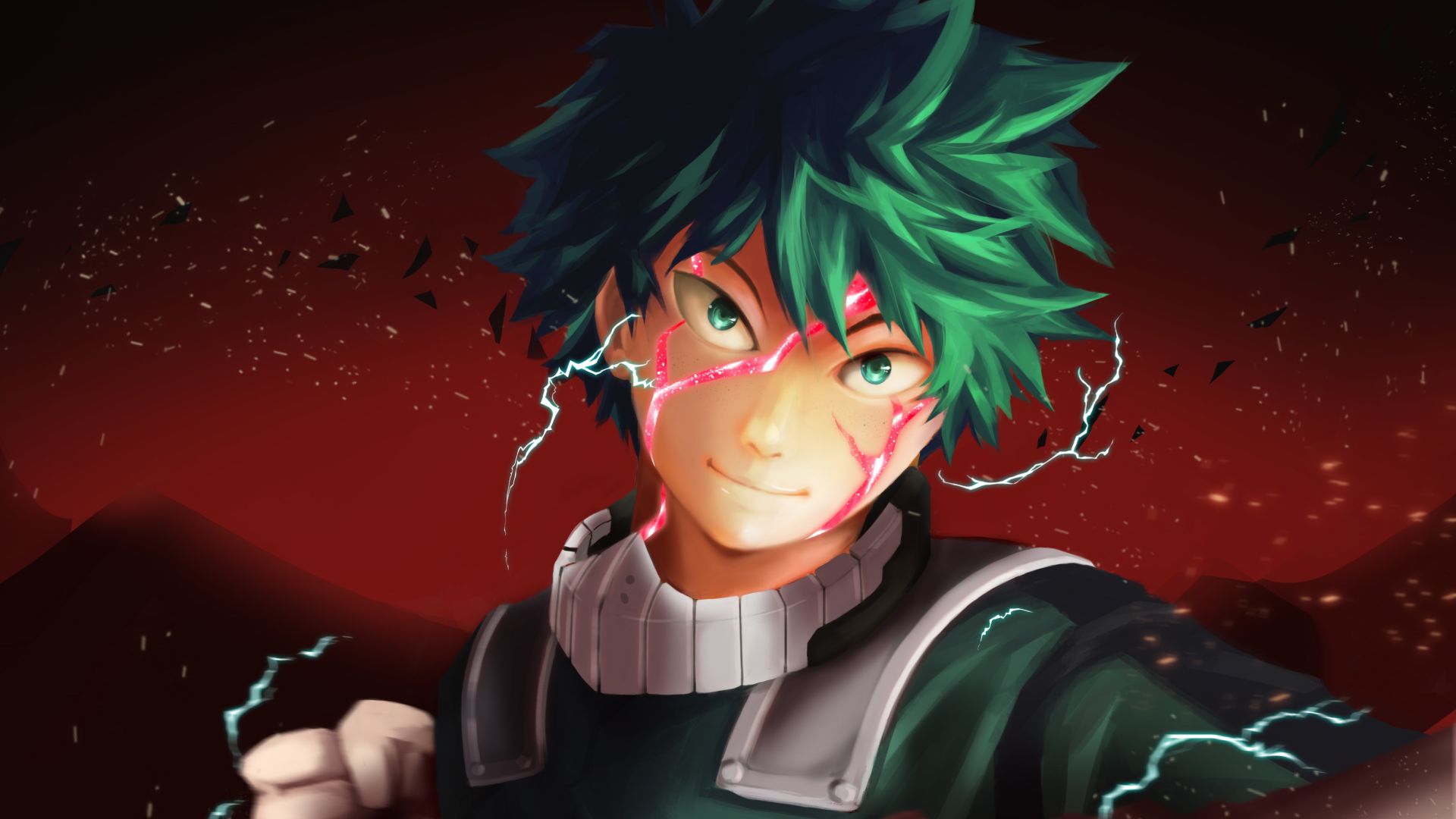 Wallpaper Green hair, anime, anime boy, Izuku Midoriya