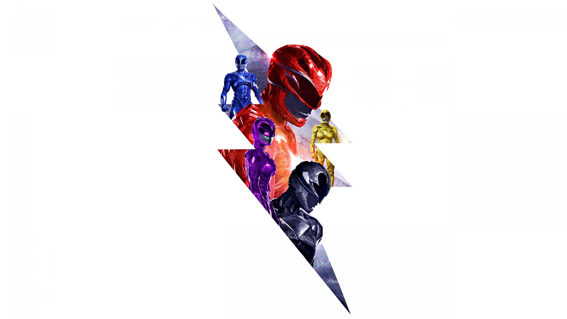 Wallpaper Power Rangers, 2017 movie, poster, art