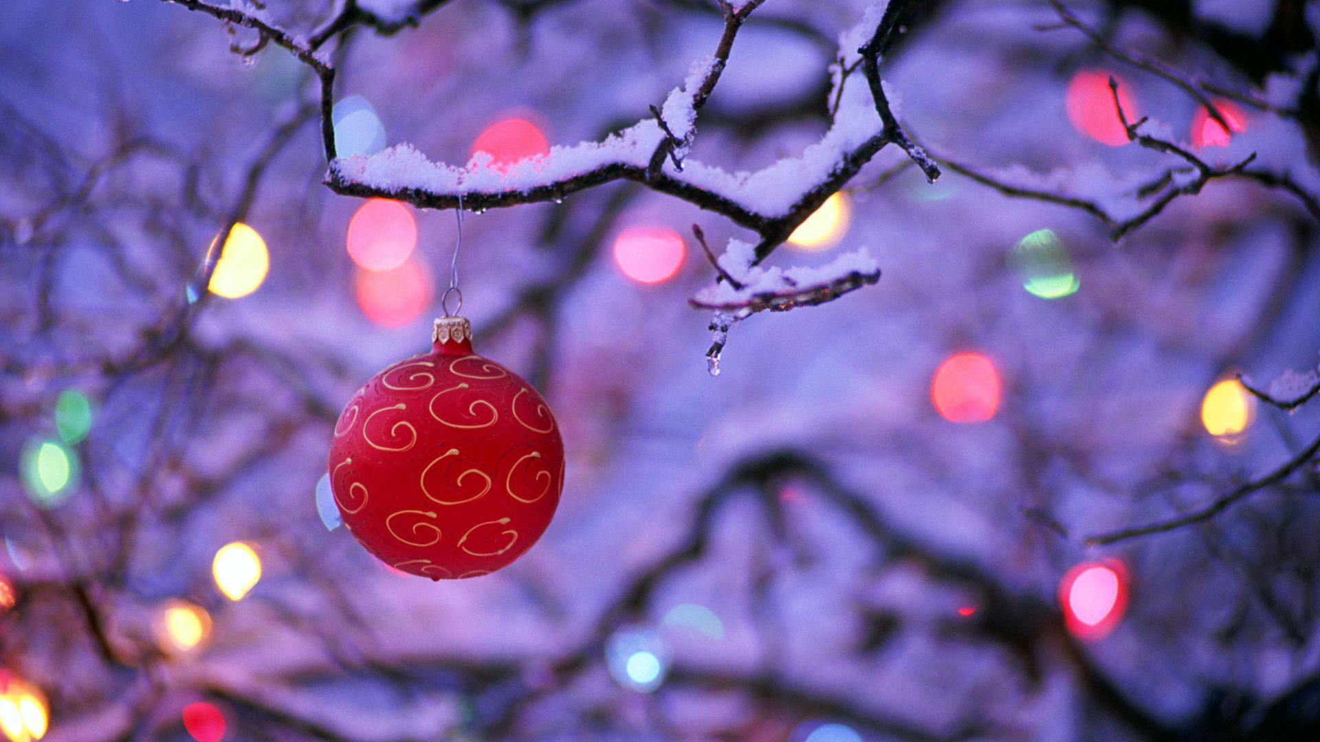 Wallpaper Christmas, decorations, lights, ball, bokeh, winter, 2017