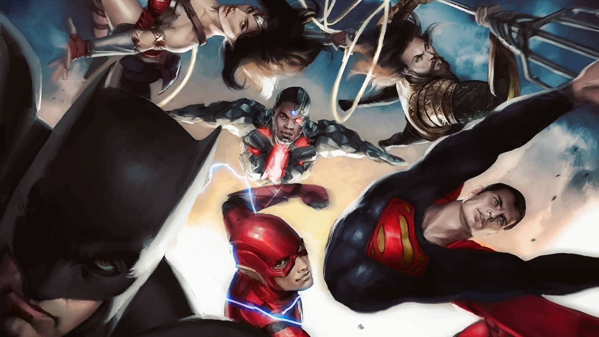Wallpaper Justice league, superheroes, art, 4k