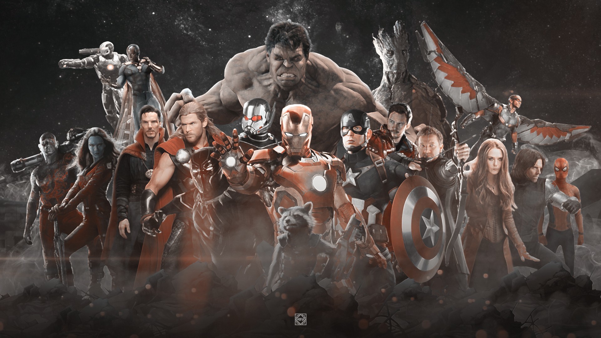Wallpaper Avengers: infinity war, fan art, superheroes