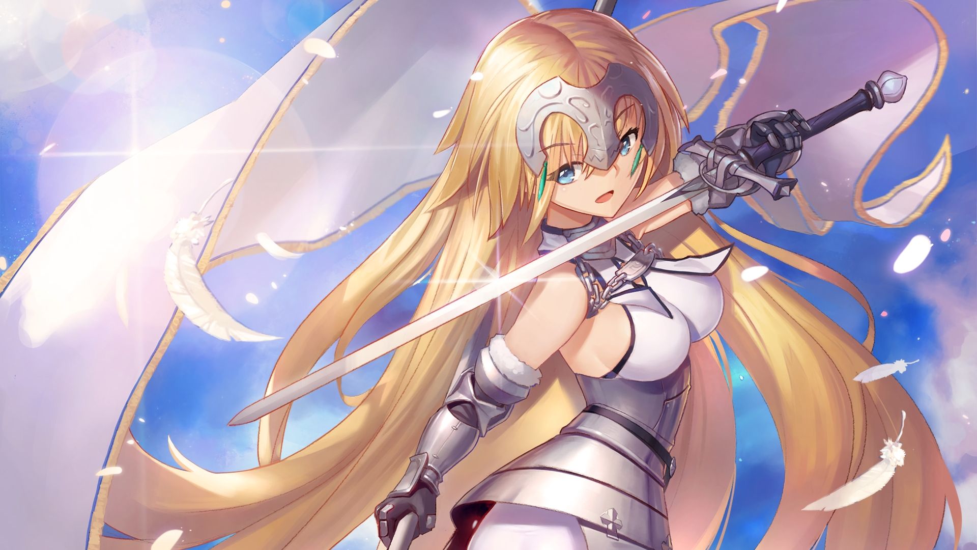 Wallpaper Sword, anime girl, fate series, ruler