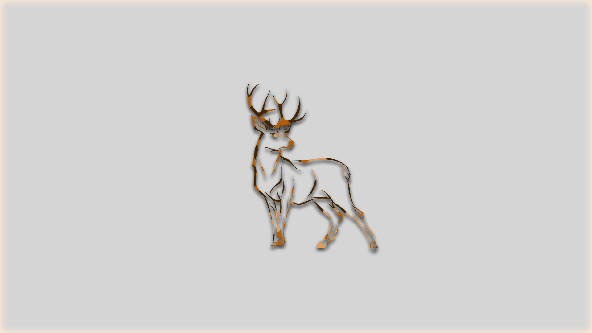 Wallpaper Minimal Deer animal artwork