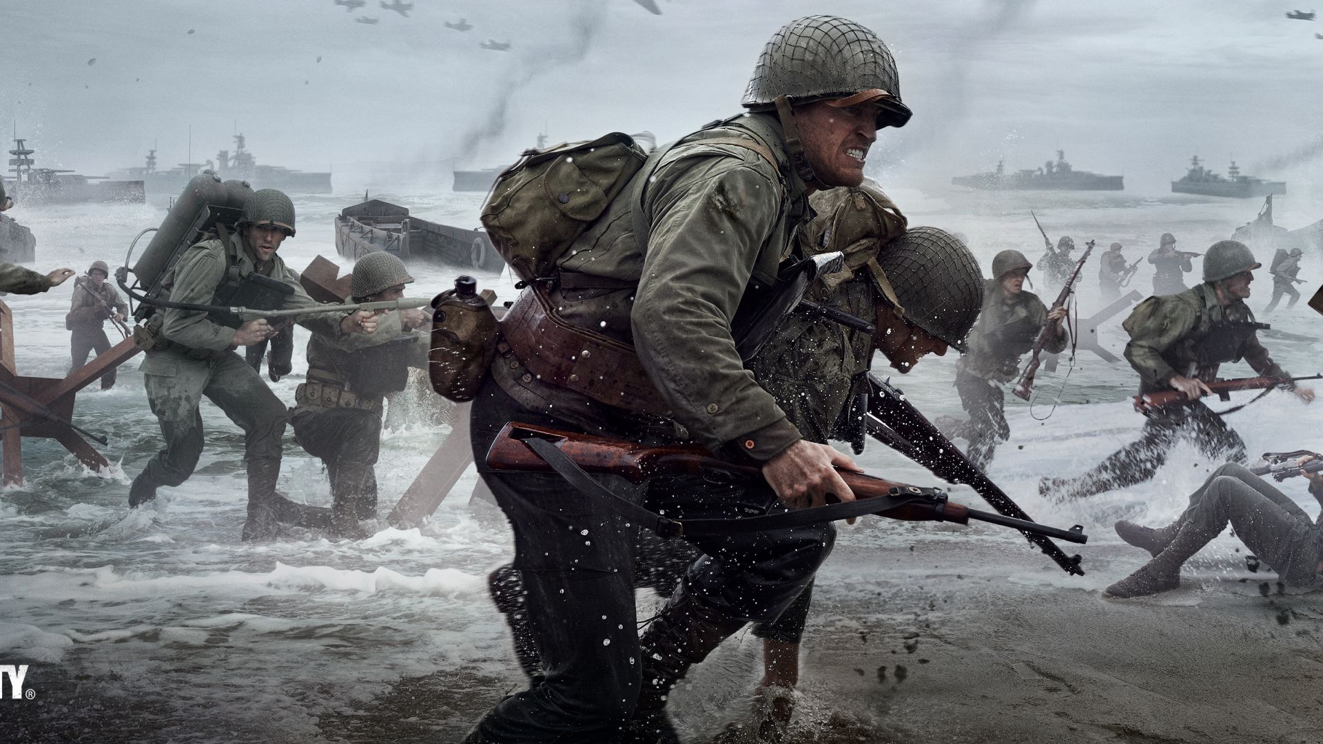 Wallpaper Call of Duty WWII, war, soldiers, game
