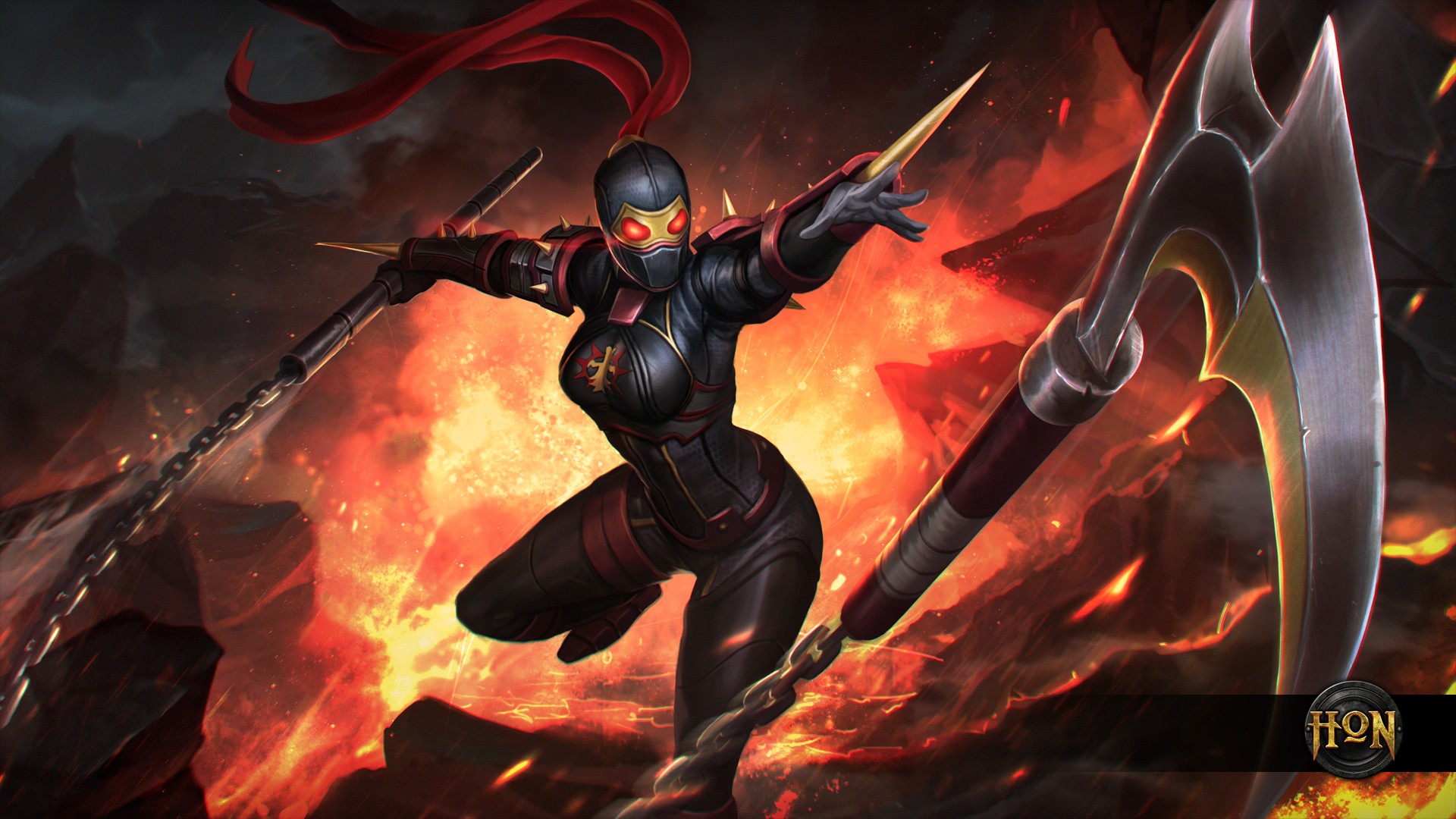 Wallpaper Heroes of Newerth, Online game, video game, girl warrior