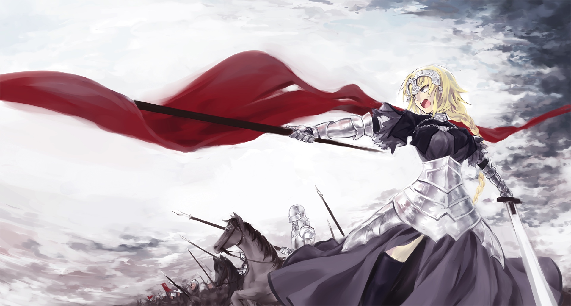 Wallpaper Ruler, Fate/Apocrypha, blonde anime girl, warrior