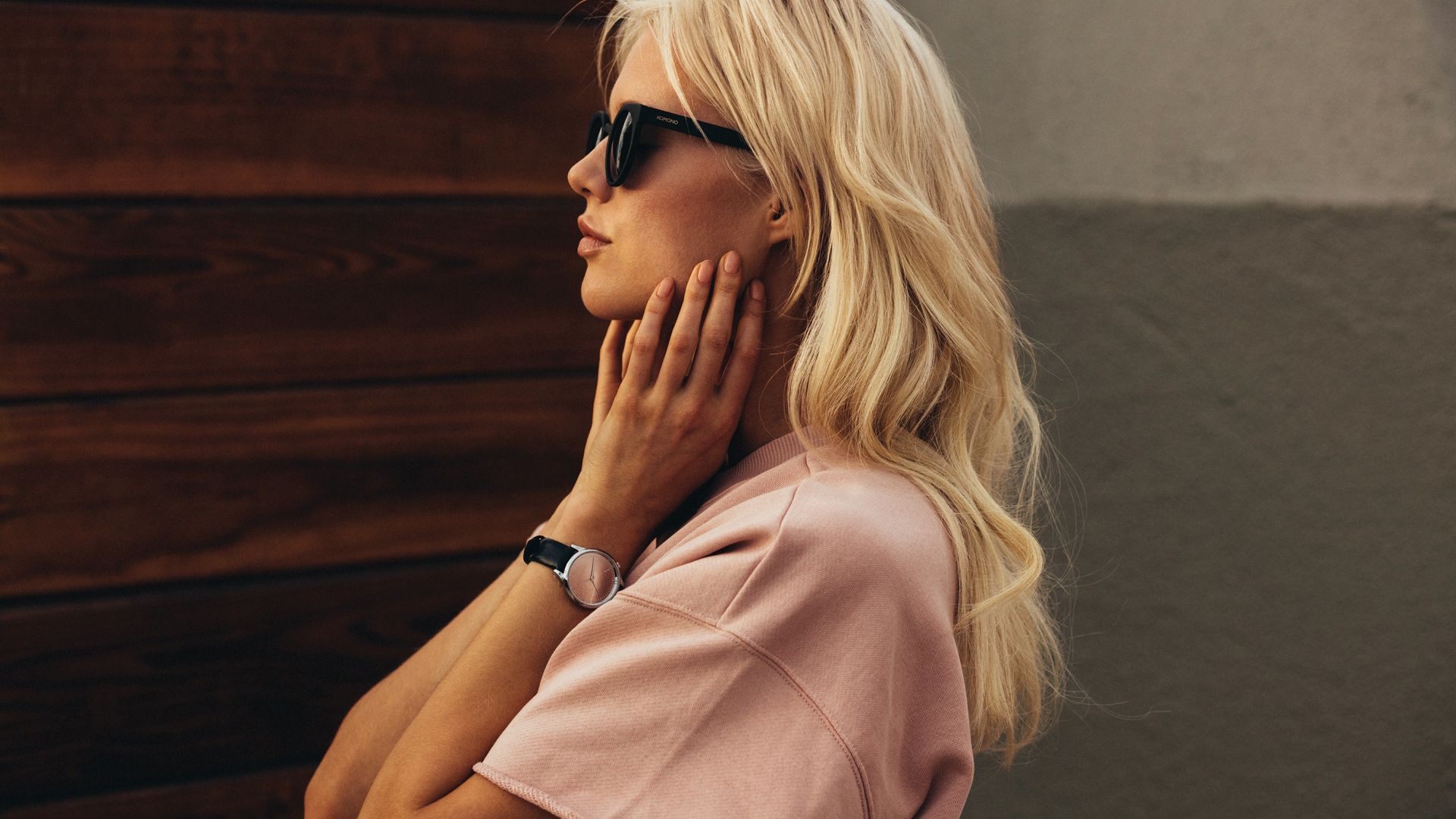 Wallpaper Blonde, model, sunglasses, wrist watch