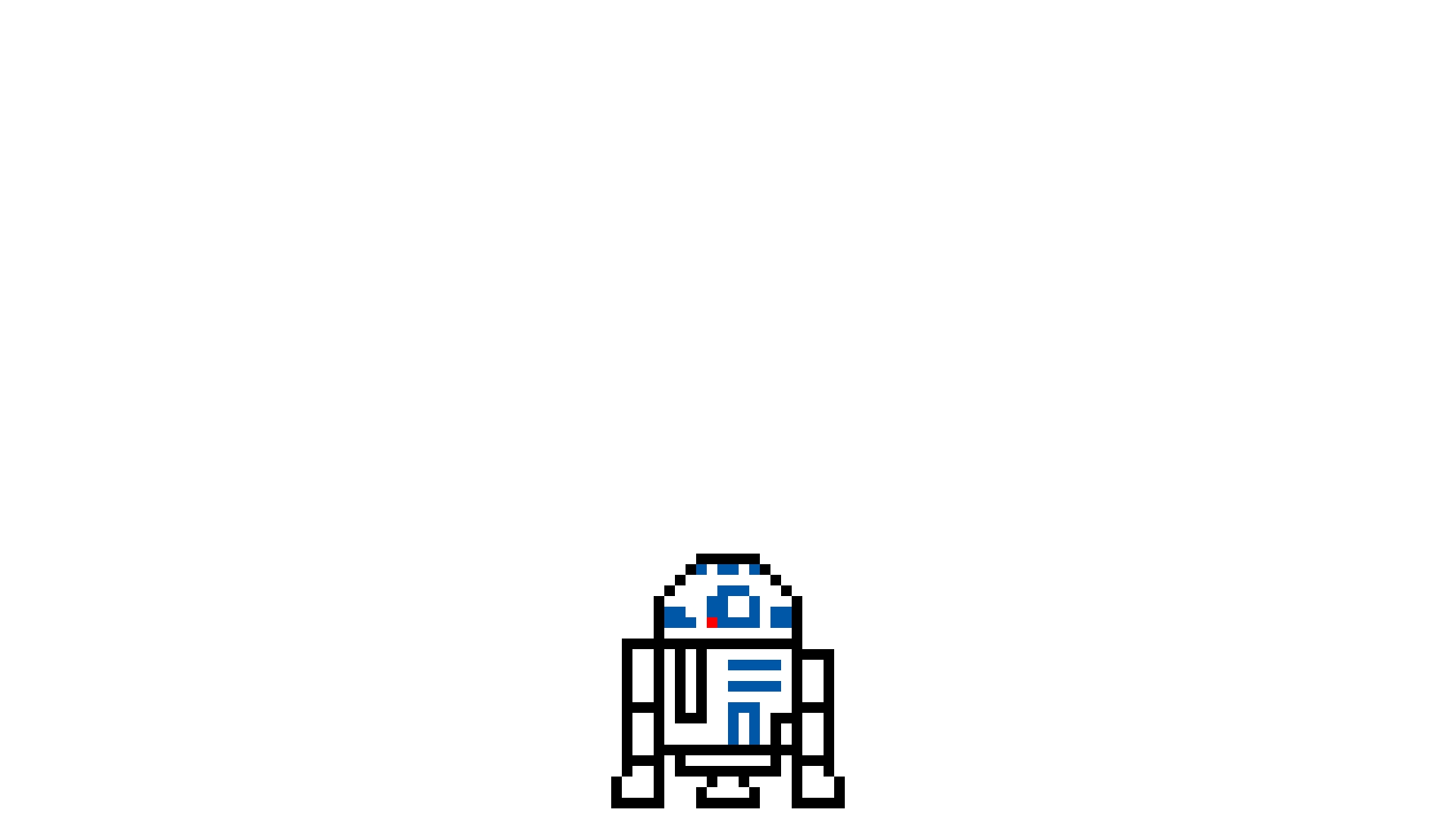 Wallpaper R2-D2, star wars, pixel art