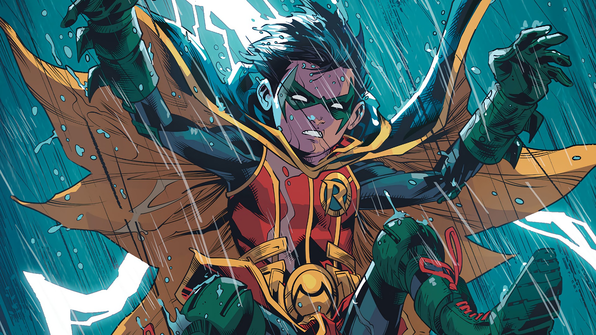 Wallpaper Robin, batman, dc comics, rain