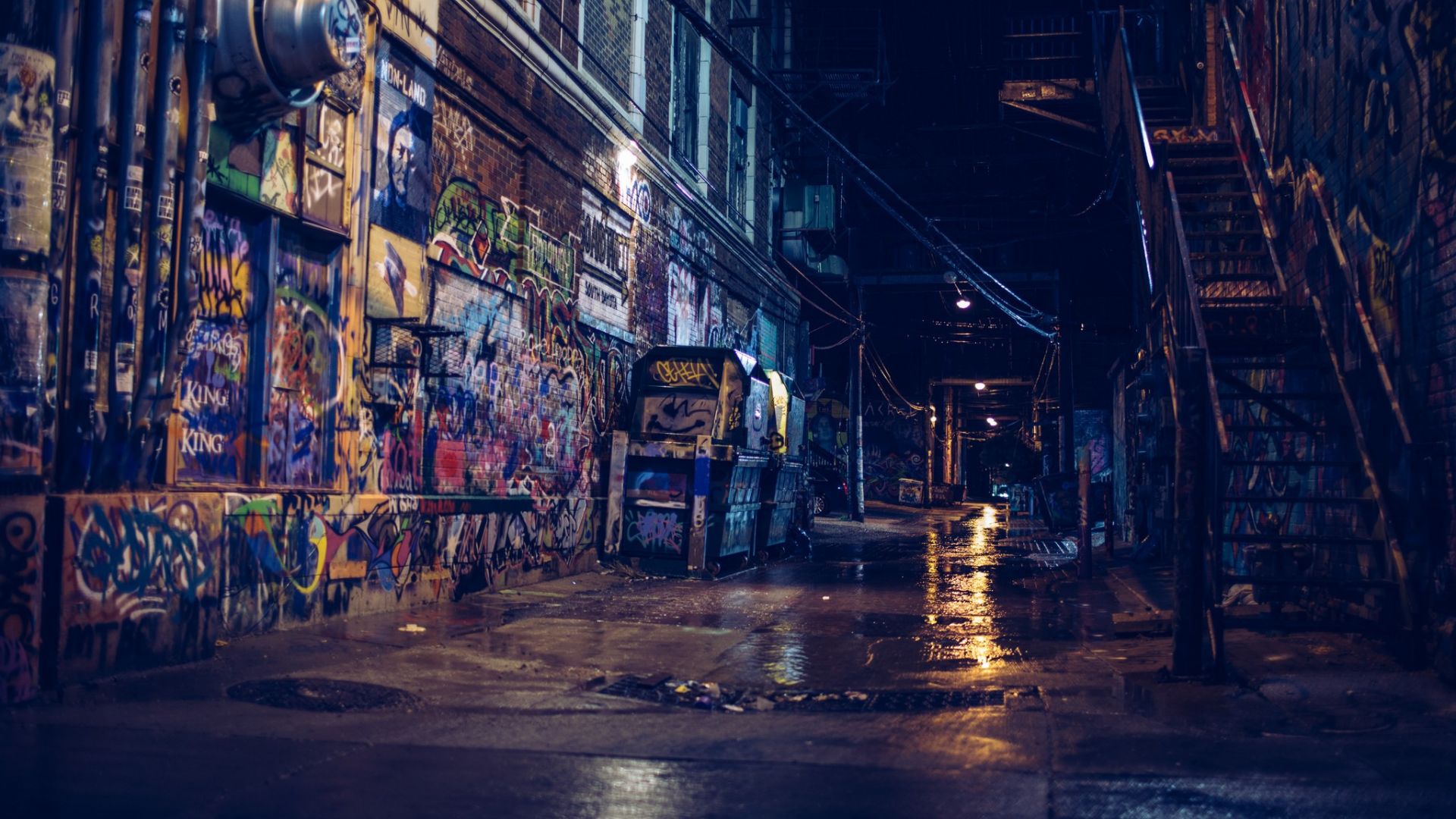 Wallpaper City street in night