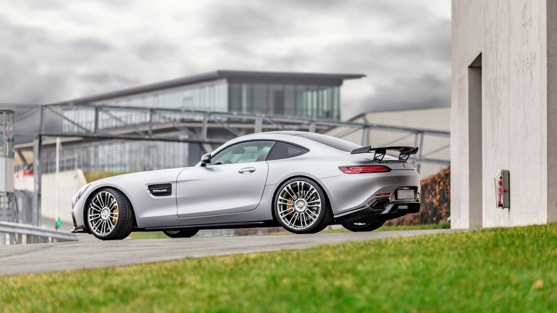 Wallpaper Mercedes-AMG GT, silver car, side view