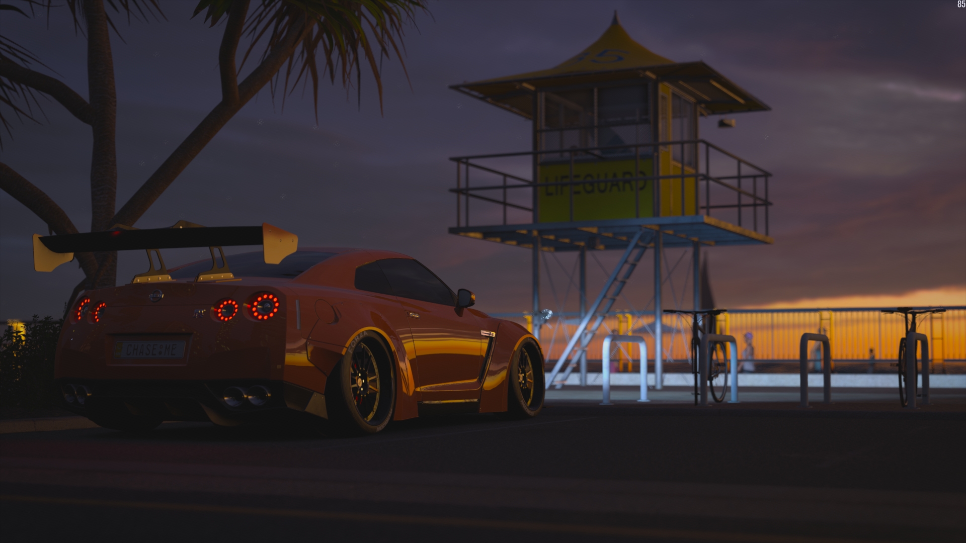 Wallpaper Forza Horizon 3, Nissan sports car, night
