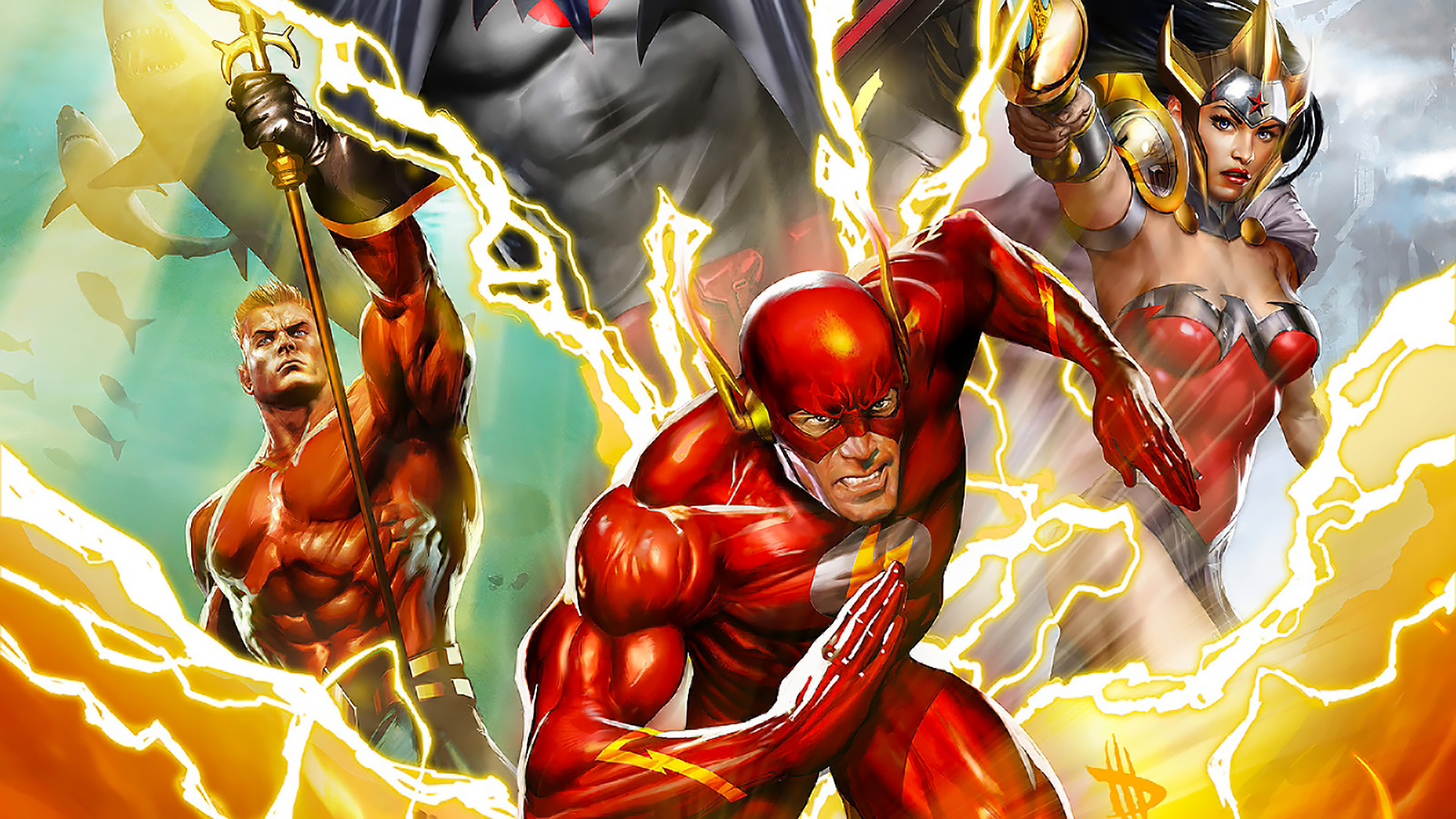 Wallpaper Justice League: The Flashpoint Paradox, 2013 movie, dc comics, The flash