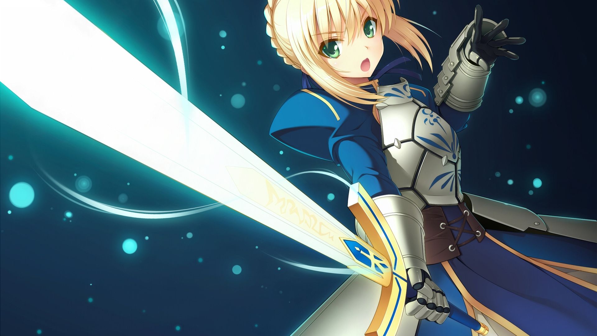 Sword, Anime Girl, Saber, Fate/Grand Order, , Background, Es37le, sword  poses HD wallpaper | Pxfuel