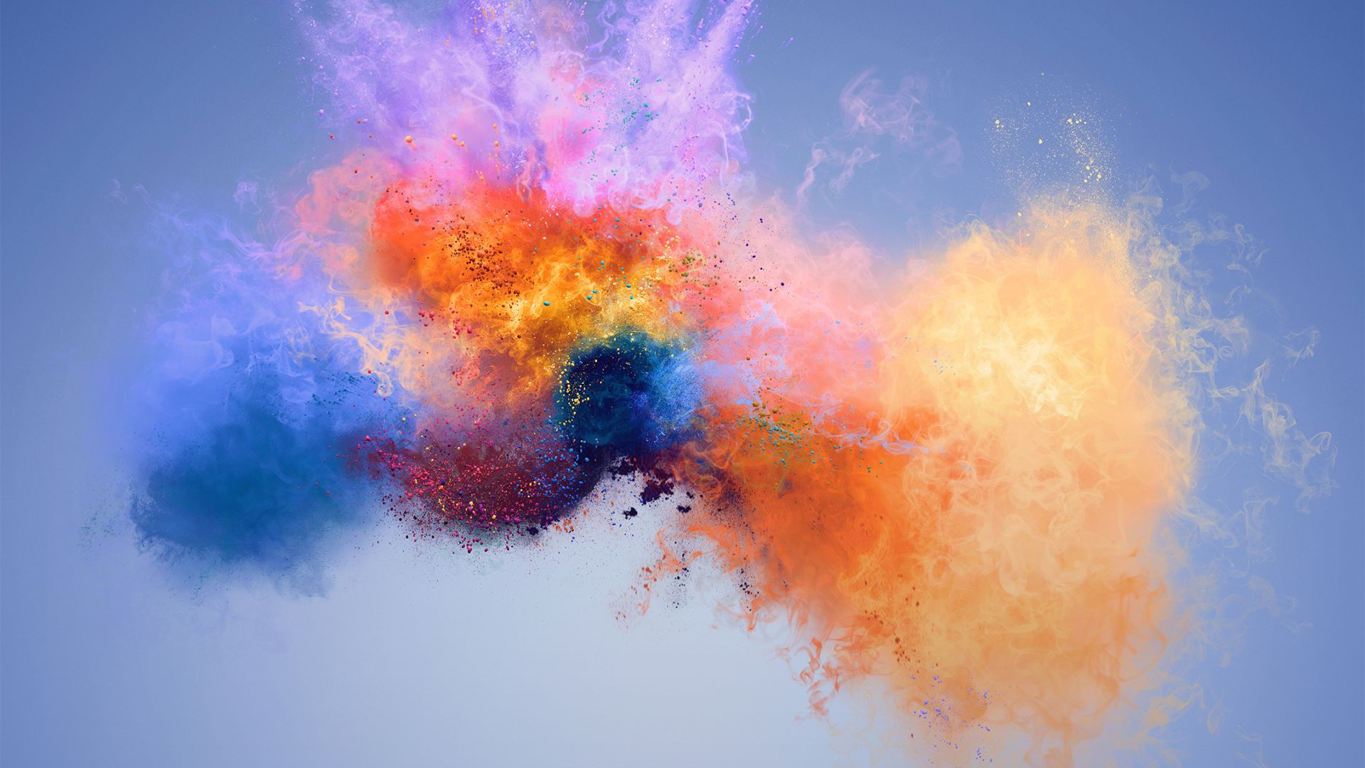 Wallpaper Colorful splash, explosion, Huawei Honor 7X, stock