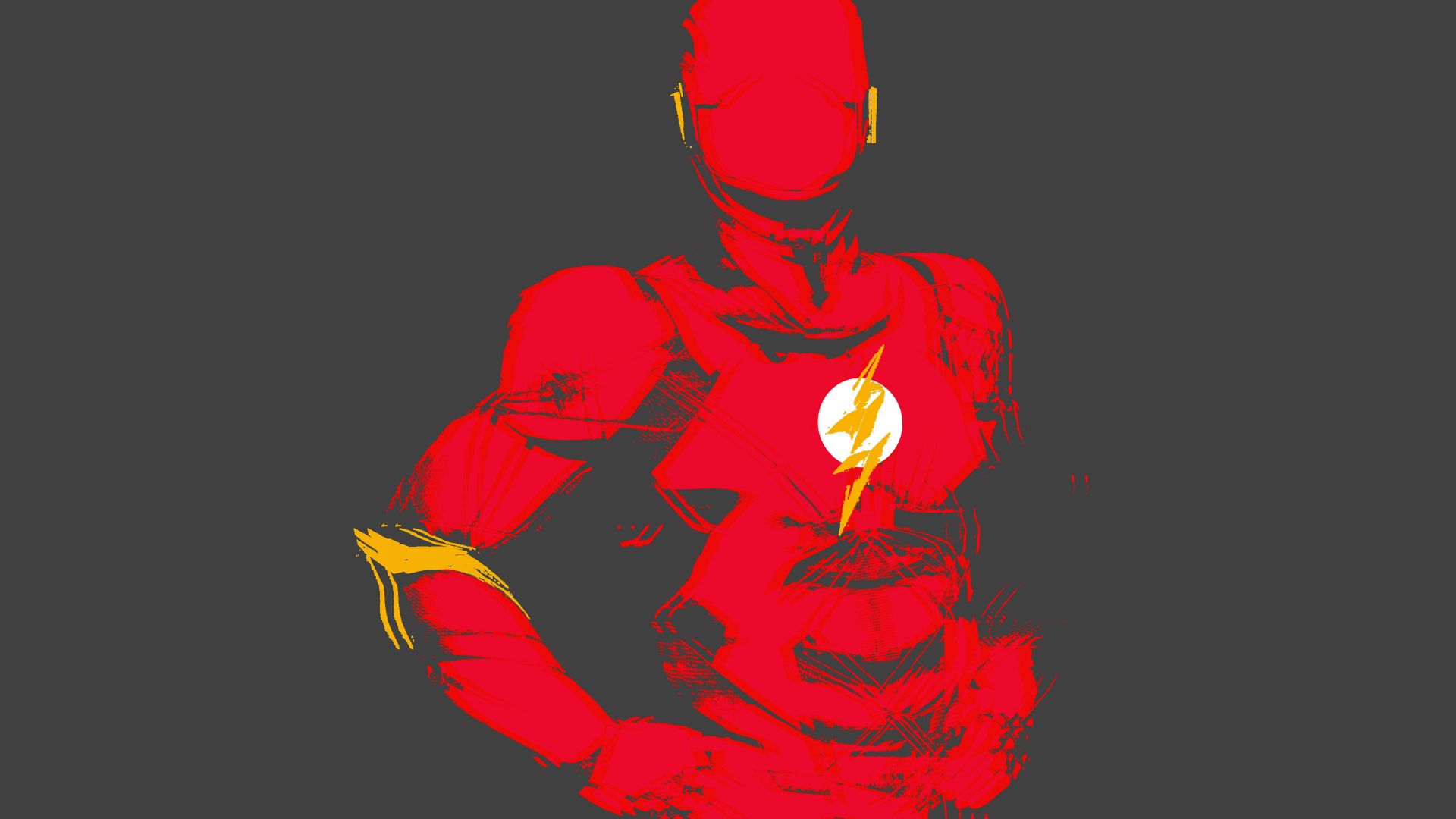Wallpaper The Flash, superhero, minimalist, red