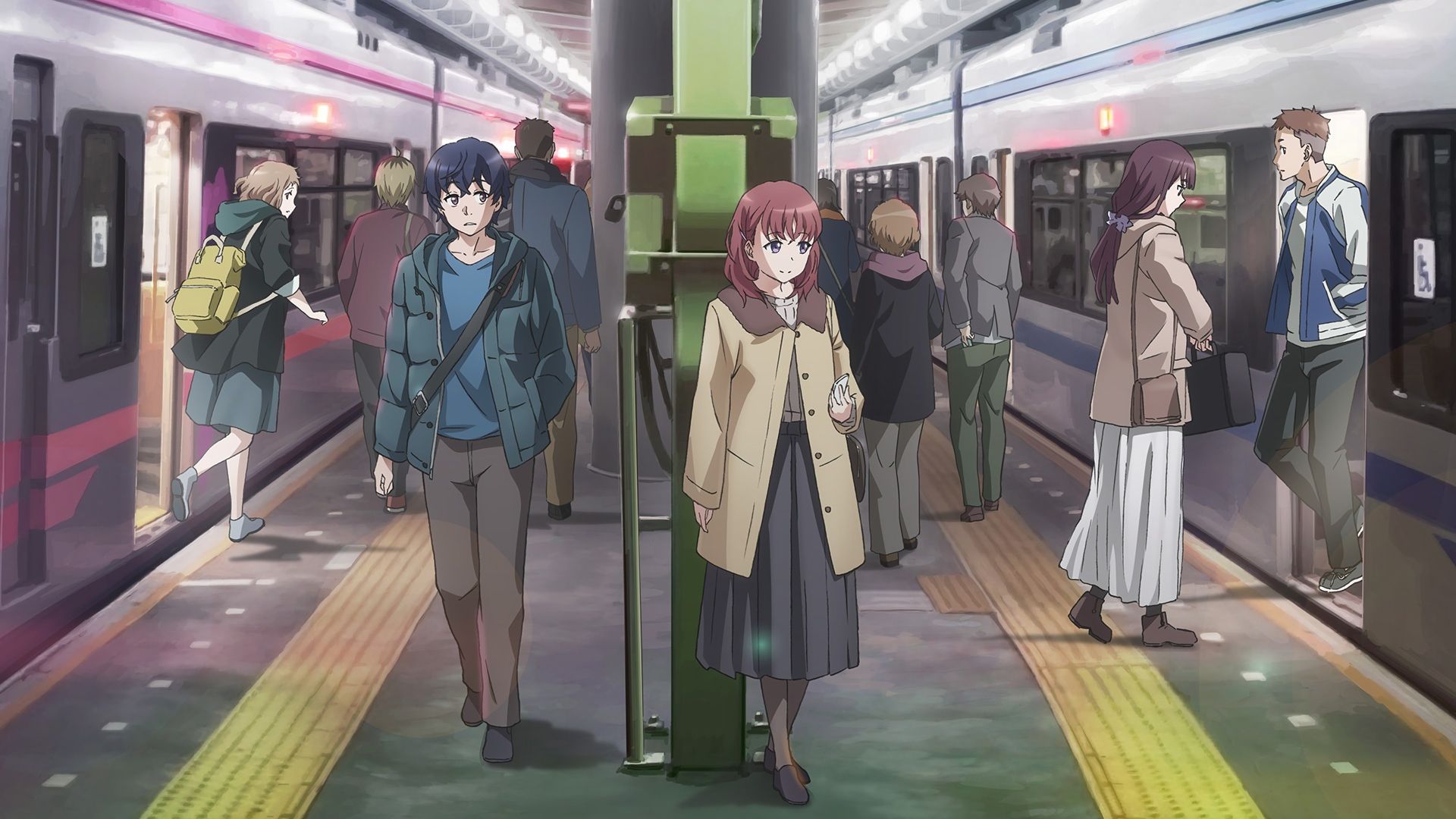 Wallpaper Railway station, Just Because!, anime