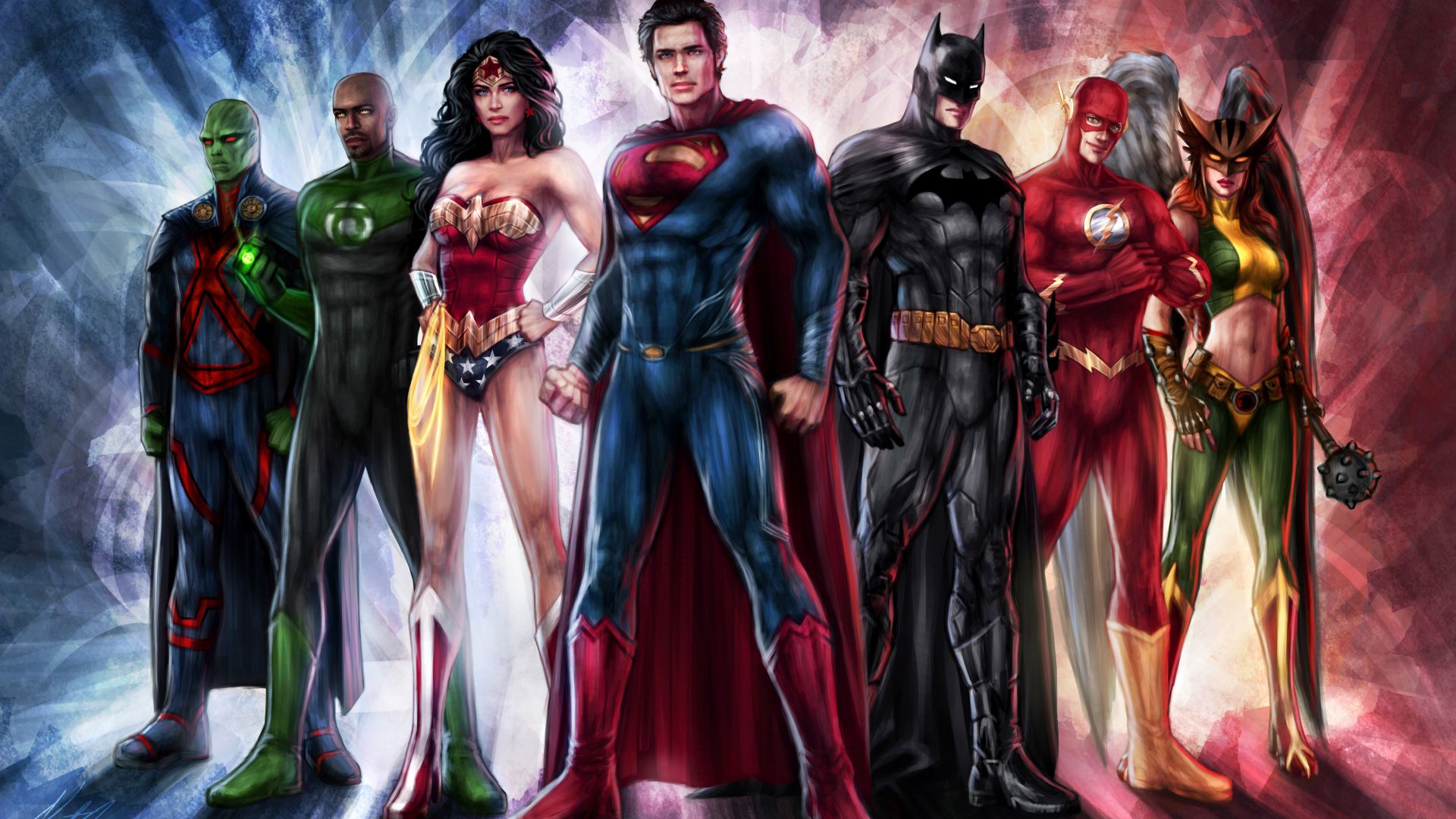 Wallpaper Justice league, superhero team, dc comics