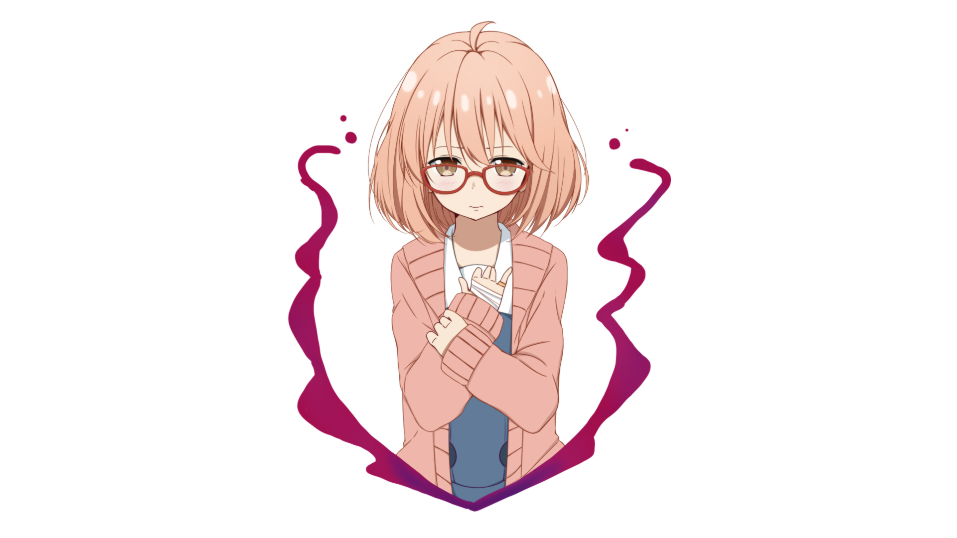 Wallpaper Mirai Kuriyama, Kyoukai no Kanata, blonde, short hair, anime girl