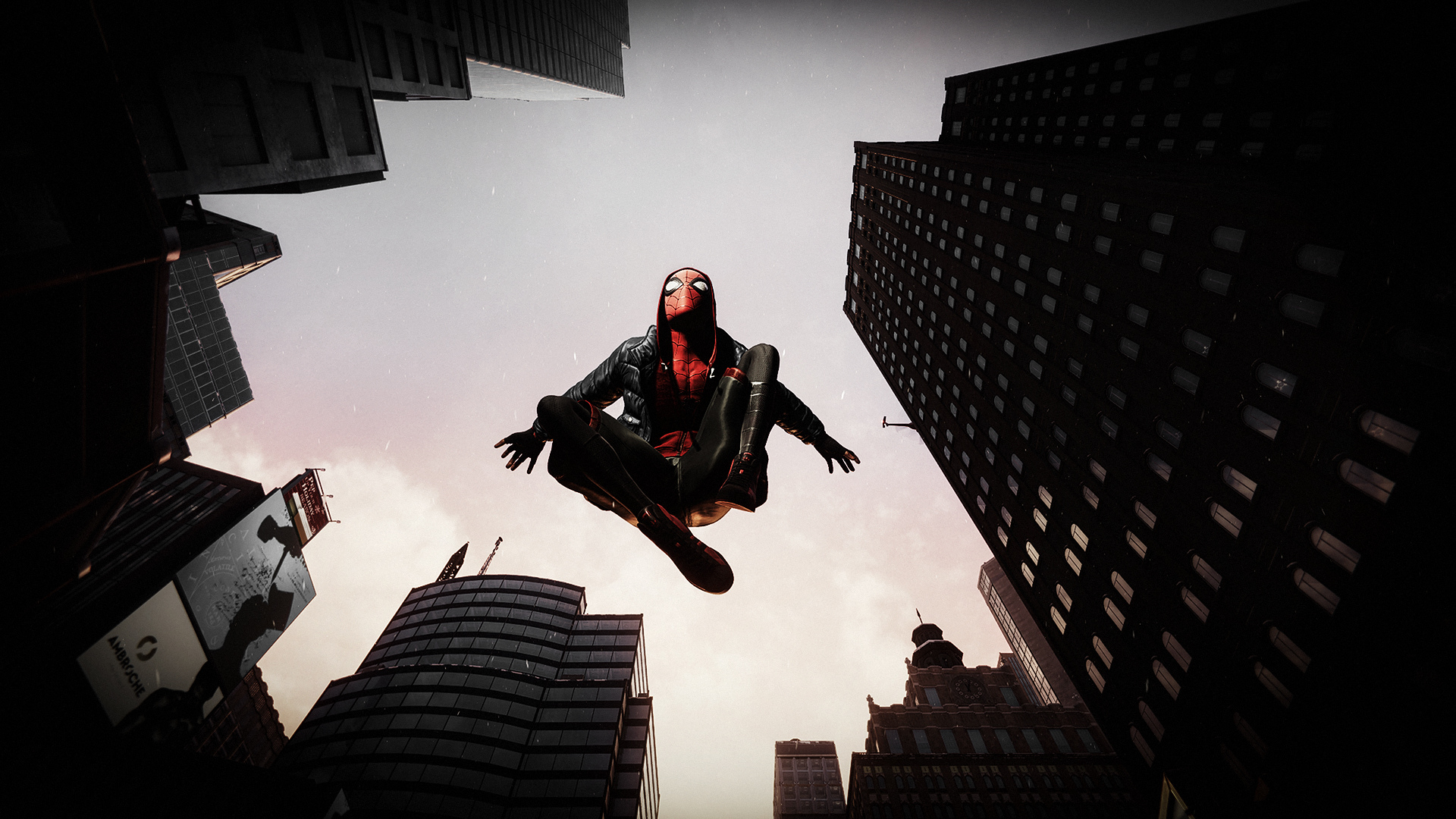 Wallpaper PC game, spider-man, jump of miles morales, 2021