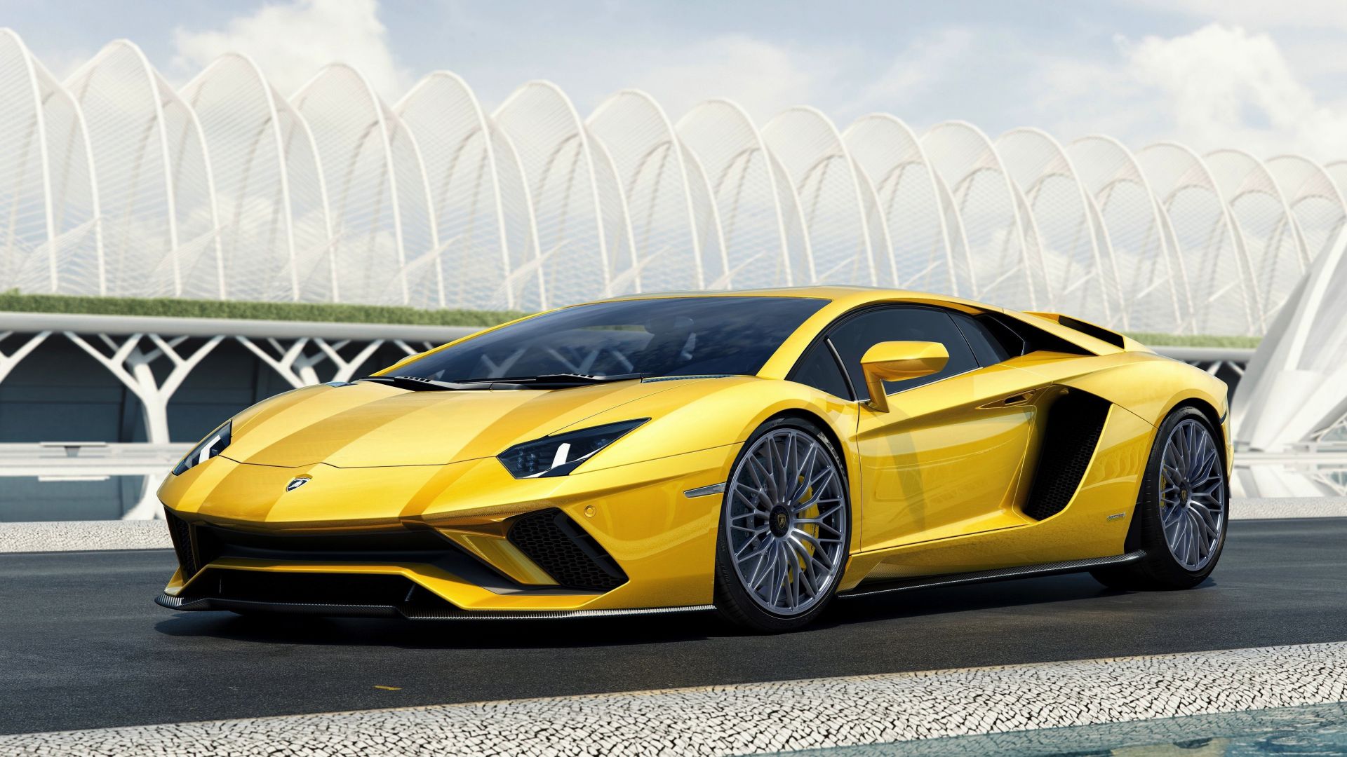 Desktop Wallpaper Yellow Lamborghini Aventador S, Sports Car, 5k, Hd Image,  Picture, Background, F6977c