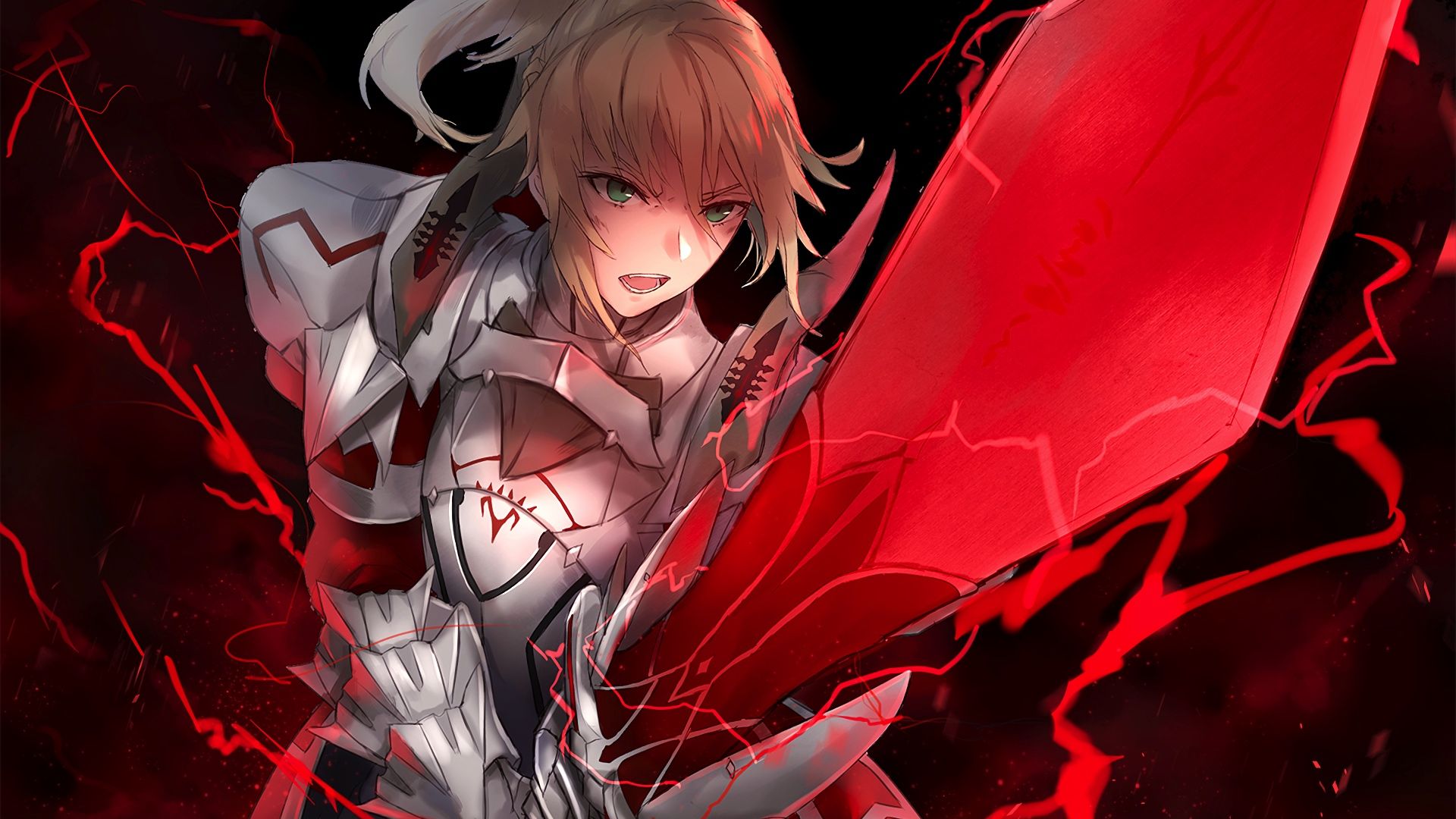 Desktop Wallpaper Angry, Saber, Red, Fate/Stay Night, Fate Series