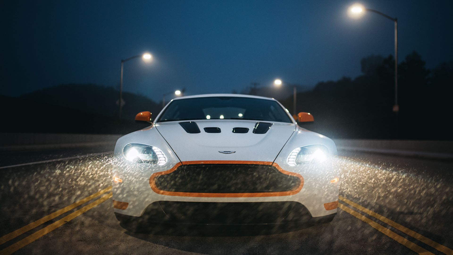 Wallpaper Aston Martin V12 Vantage S, sports car, front, headlight, 2017, 5k