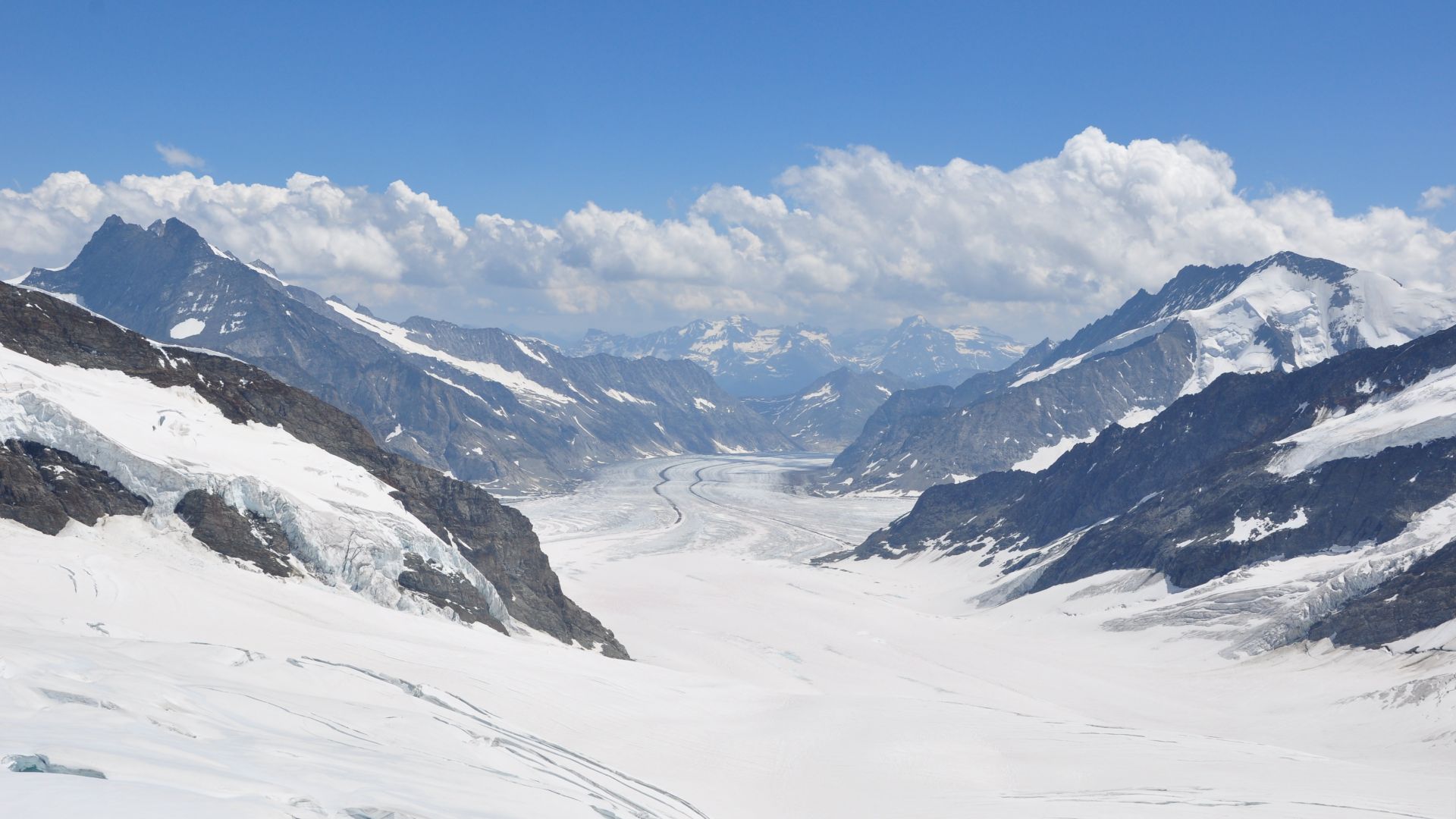 Wallpaper Switzerland, alps, mountains, glacier, valley, nature