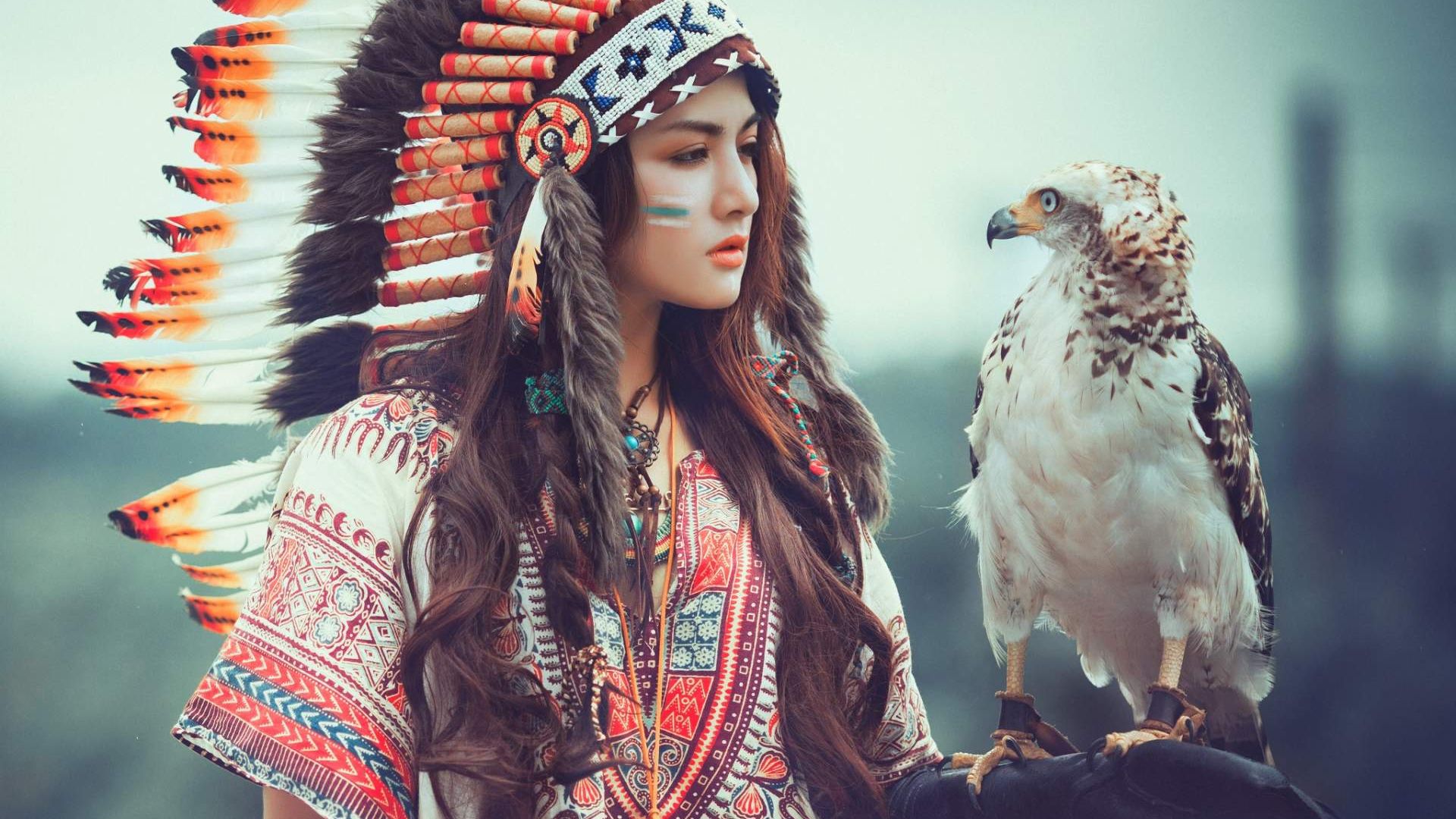Wallpaper American indian girl