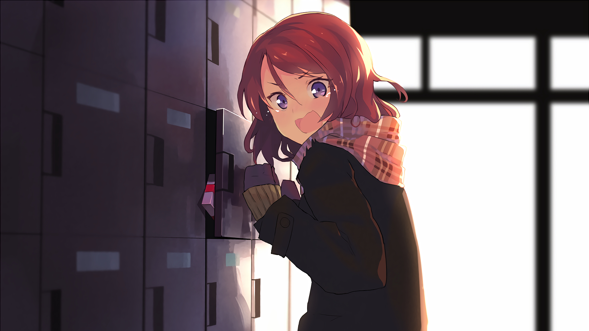 Wallpaper Maki Nishikino, red head, anime