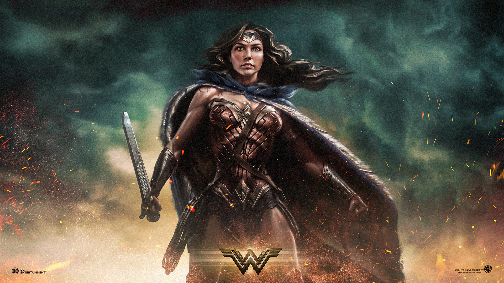 Desktop Wallpaper Wonder Woman Movie 2017 Artwork, Hd Image, Picture,  Background, Ffsrsl