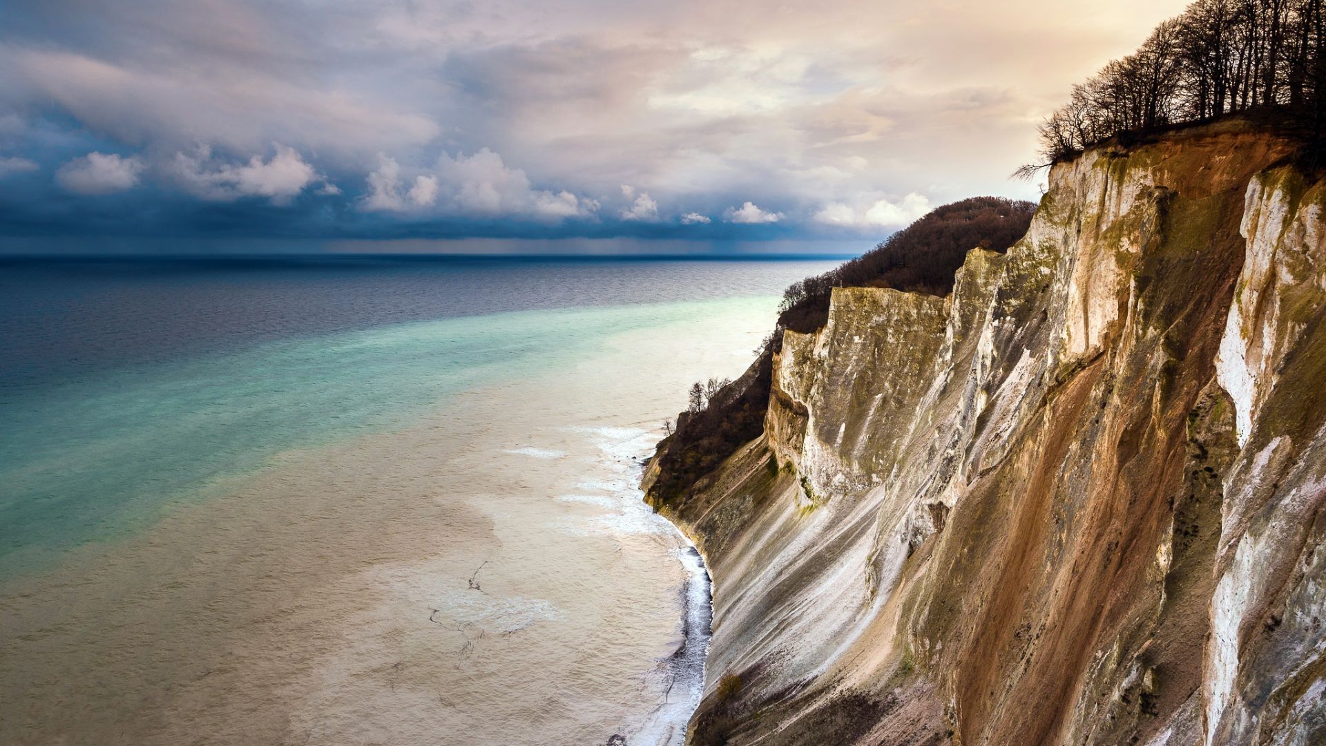Wallpaper Sea, horizon, nature, cliff, beach