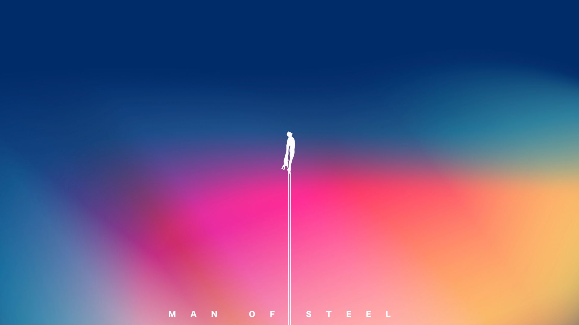 Wallpaper Man of steel, superman, flight, gradient, minimal