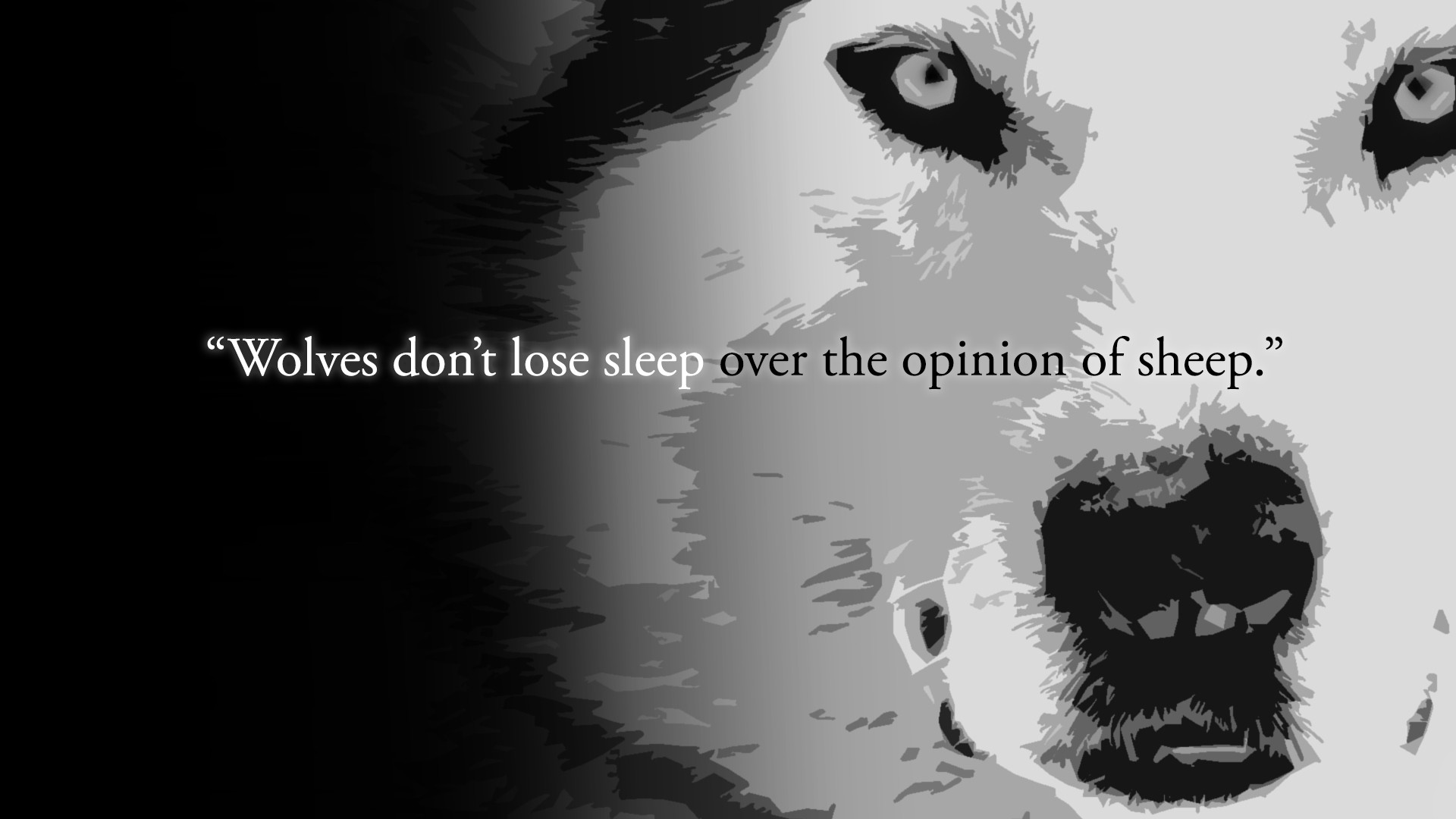 Wallpaper Quote on wolf
