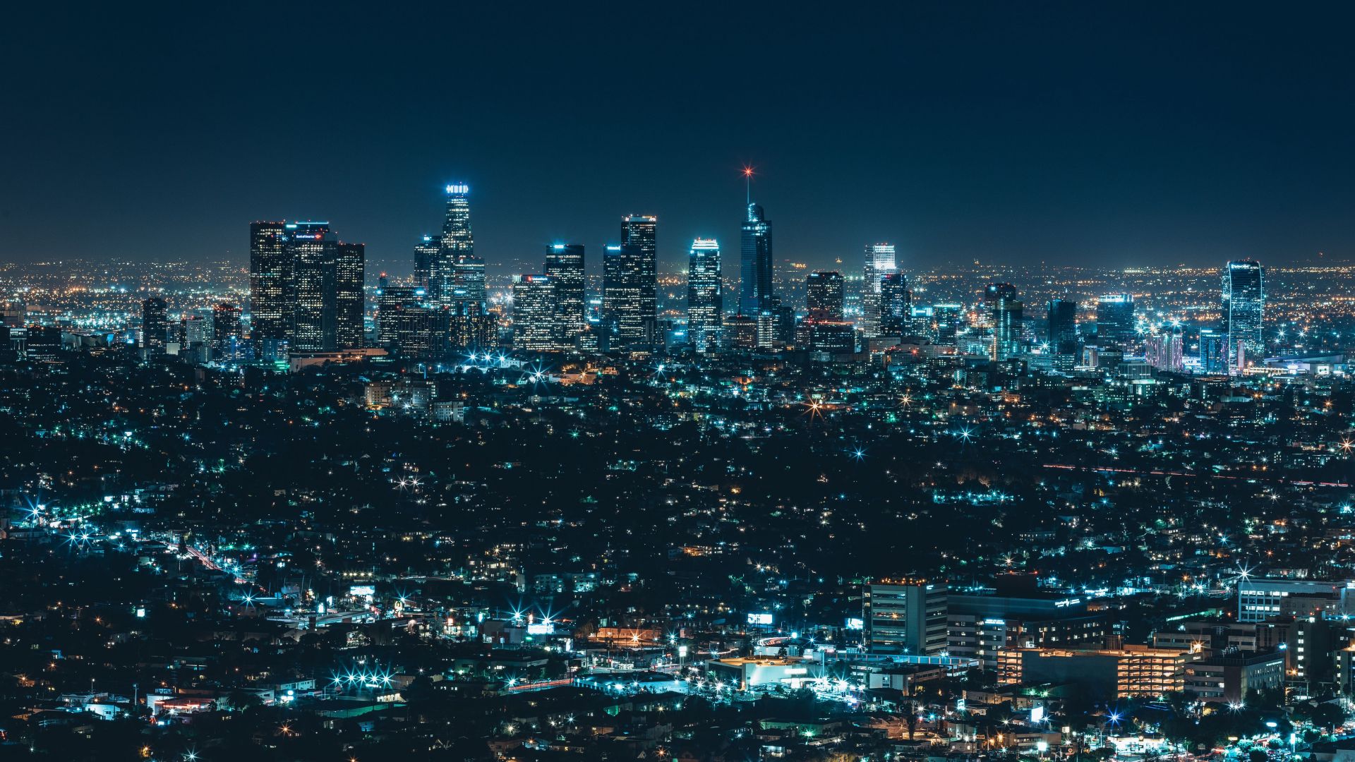 Wallpaper Los Angeles city in night