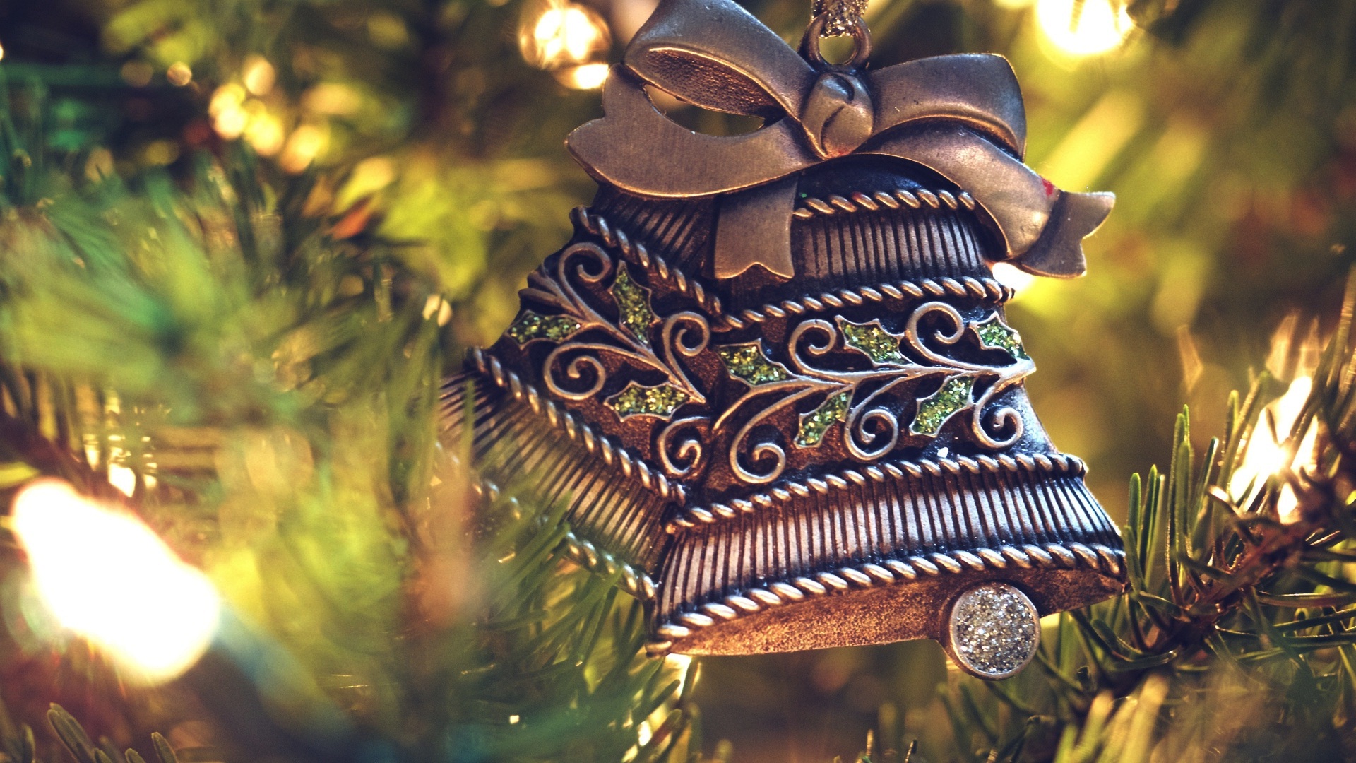 Wallpaper Christmas bells, decoration