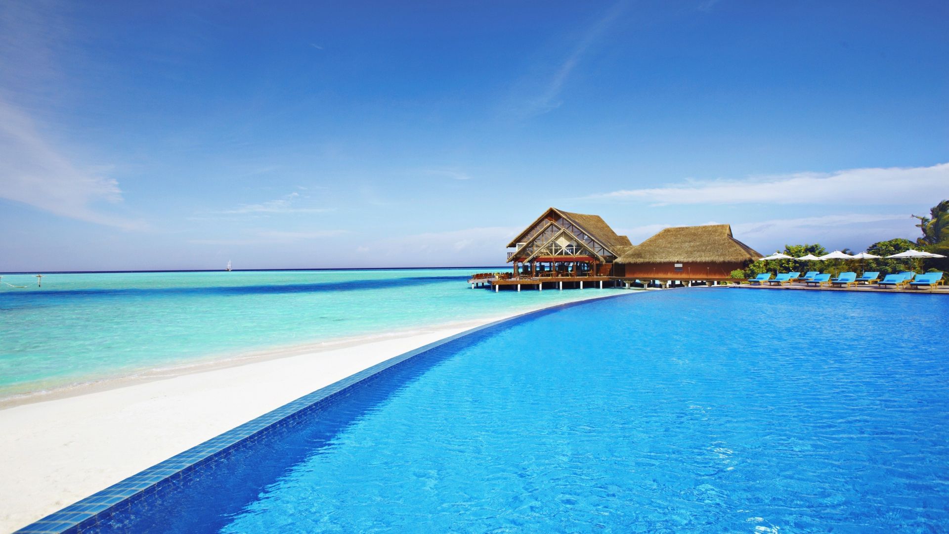 Wallpaper Maldives tropical sea beach