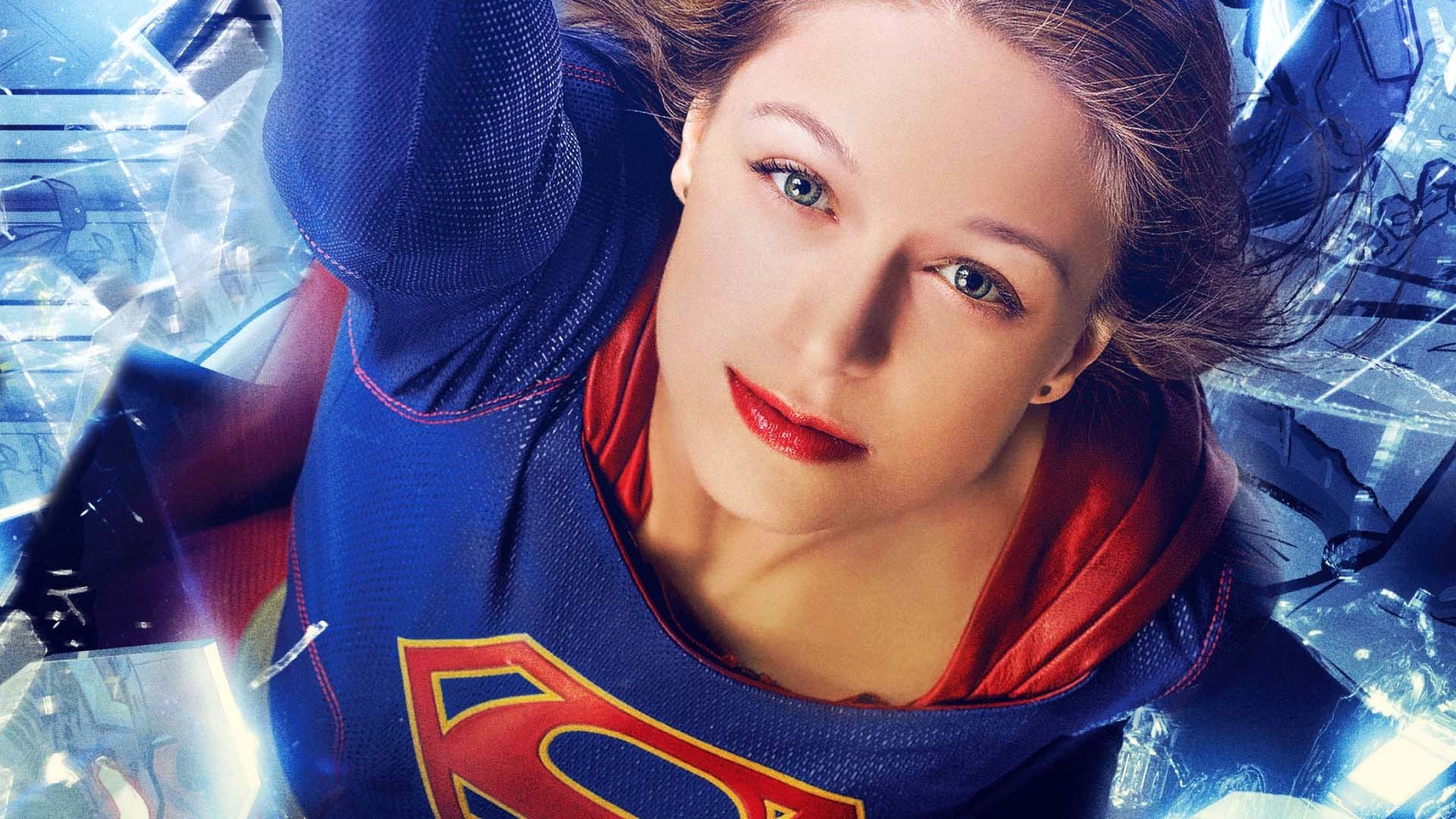 Wallpaper Melissa Benoist as supergirl, tv show, face