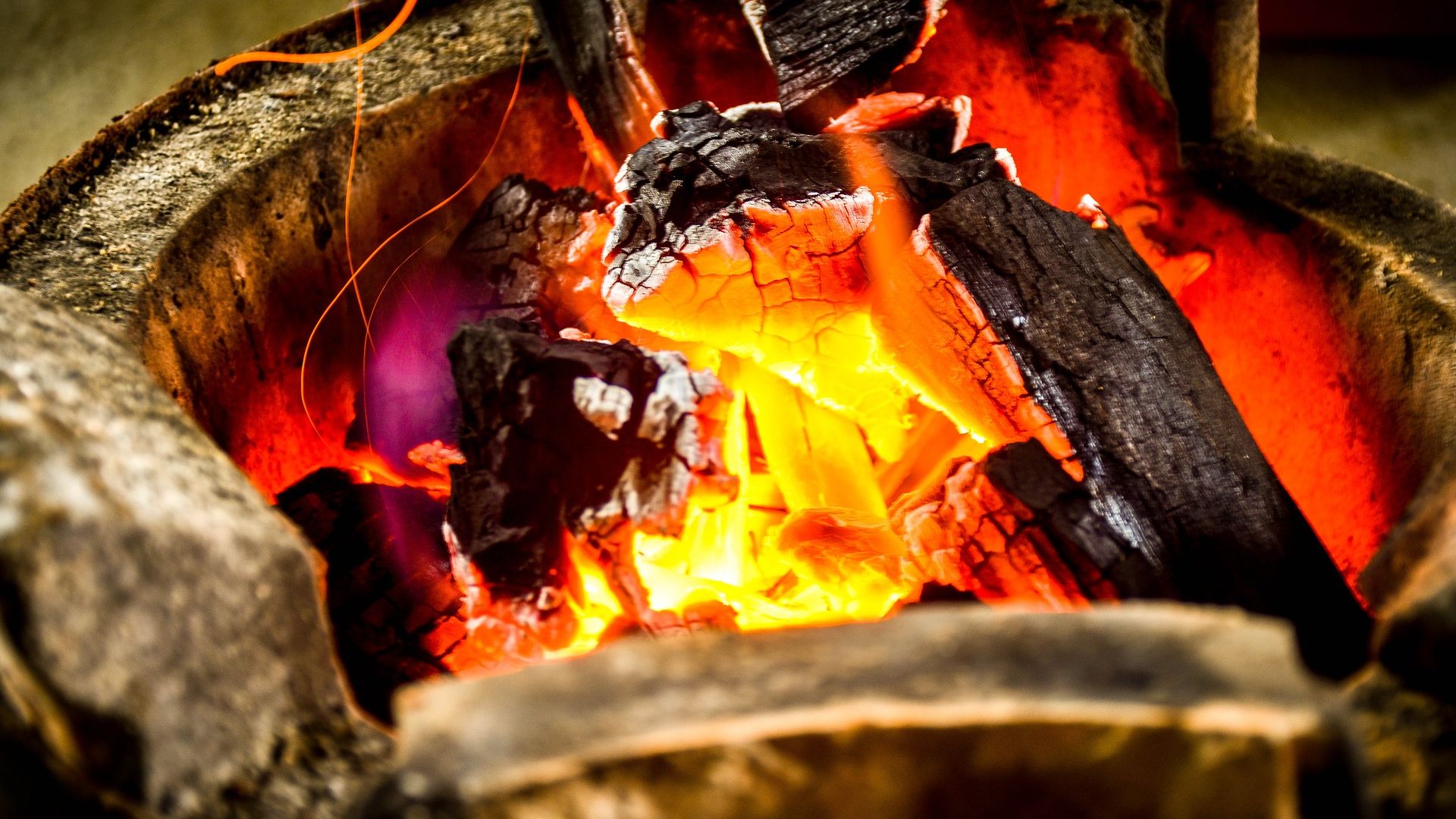 Wallpaper Bonfire, wood fire