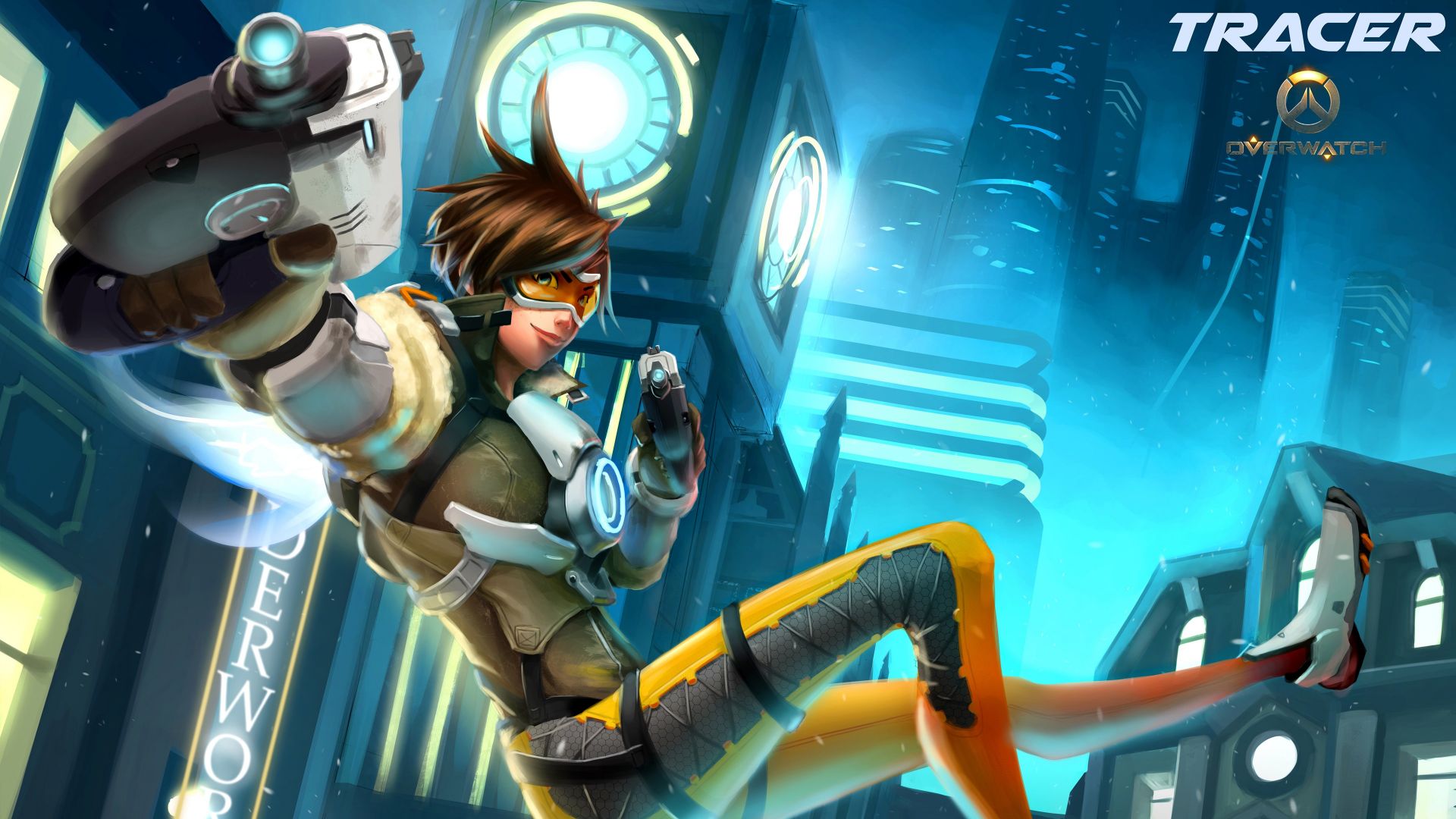 Wallpaper Tracer artwork, overwatch video game, gaming
