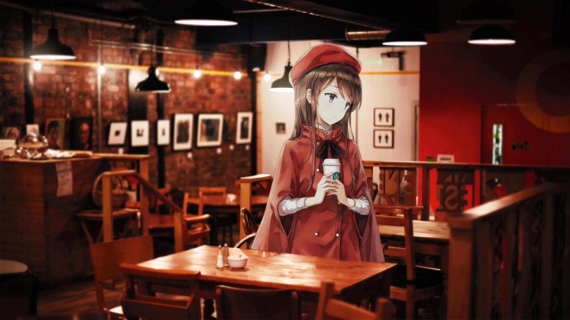 Desktop Wallpaper Long Hair Anime Girl In Hotel, Hd Image, Picture,  Background, Gkbphu