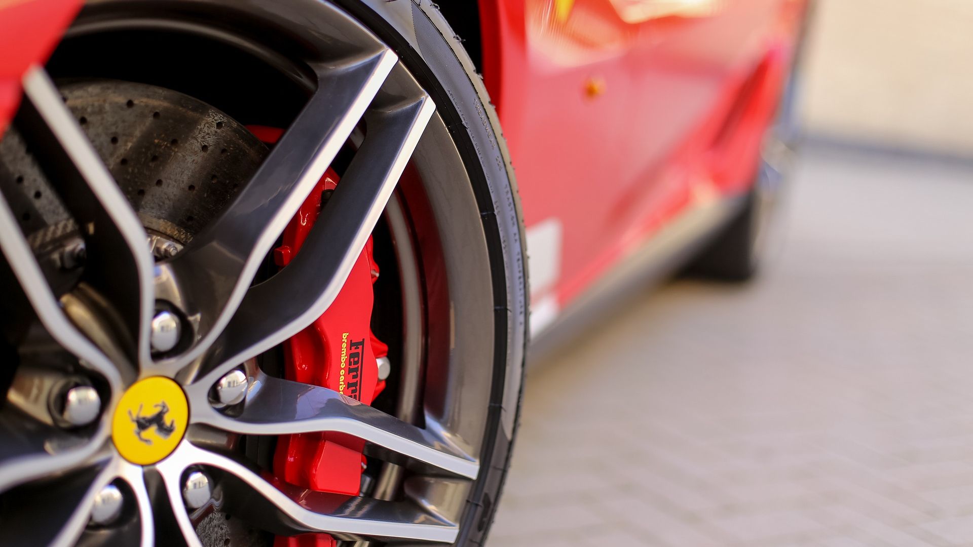 Wallpaper Ferrari car, wheel