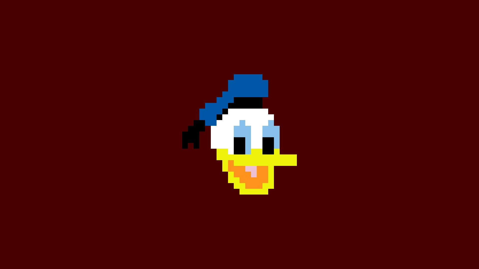 Wallpaper Donald Duck, pixel art