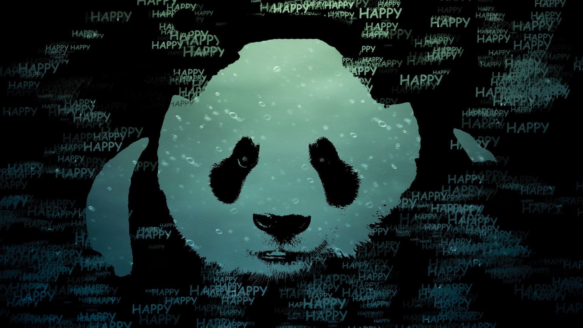 Wallpaper Happy panda artwork