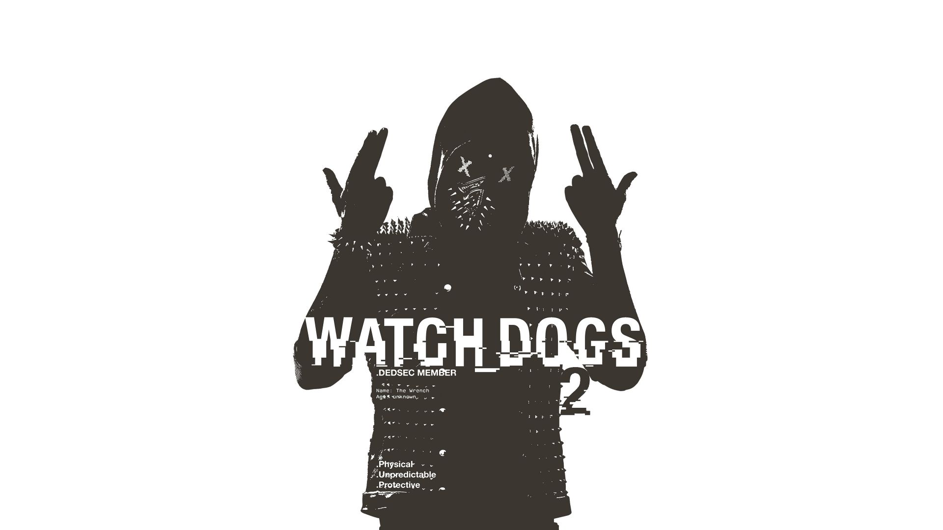 Desktop Wallpaper Watch Dogs 2 Gaming, Monochrome, Hd Image, Picture,  Background, Hby3ot