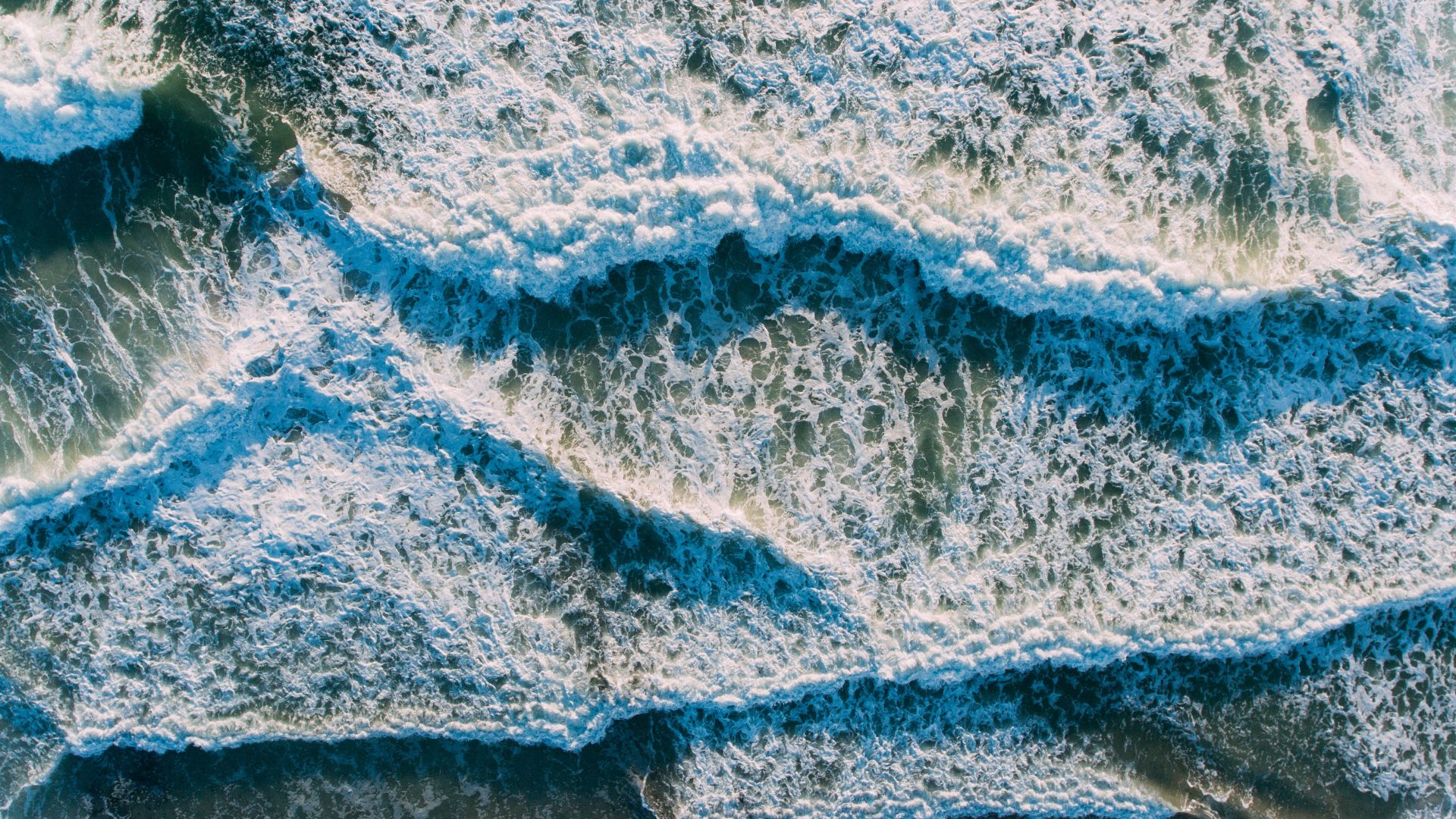 Wallpaper Soft, sea waves, beach, aerial view