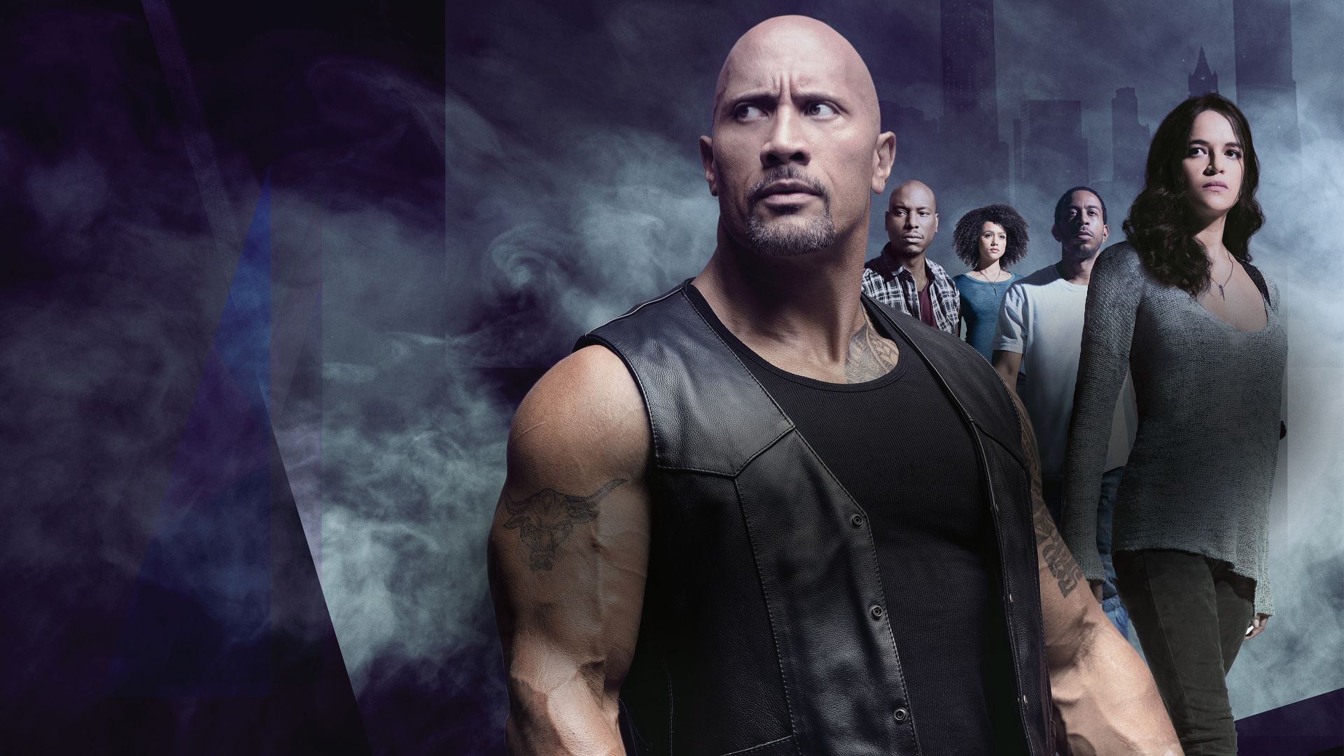 Wallpaper The fate of the furious, movie, Dwayne Johnson, Michelle Rodriguez