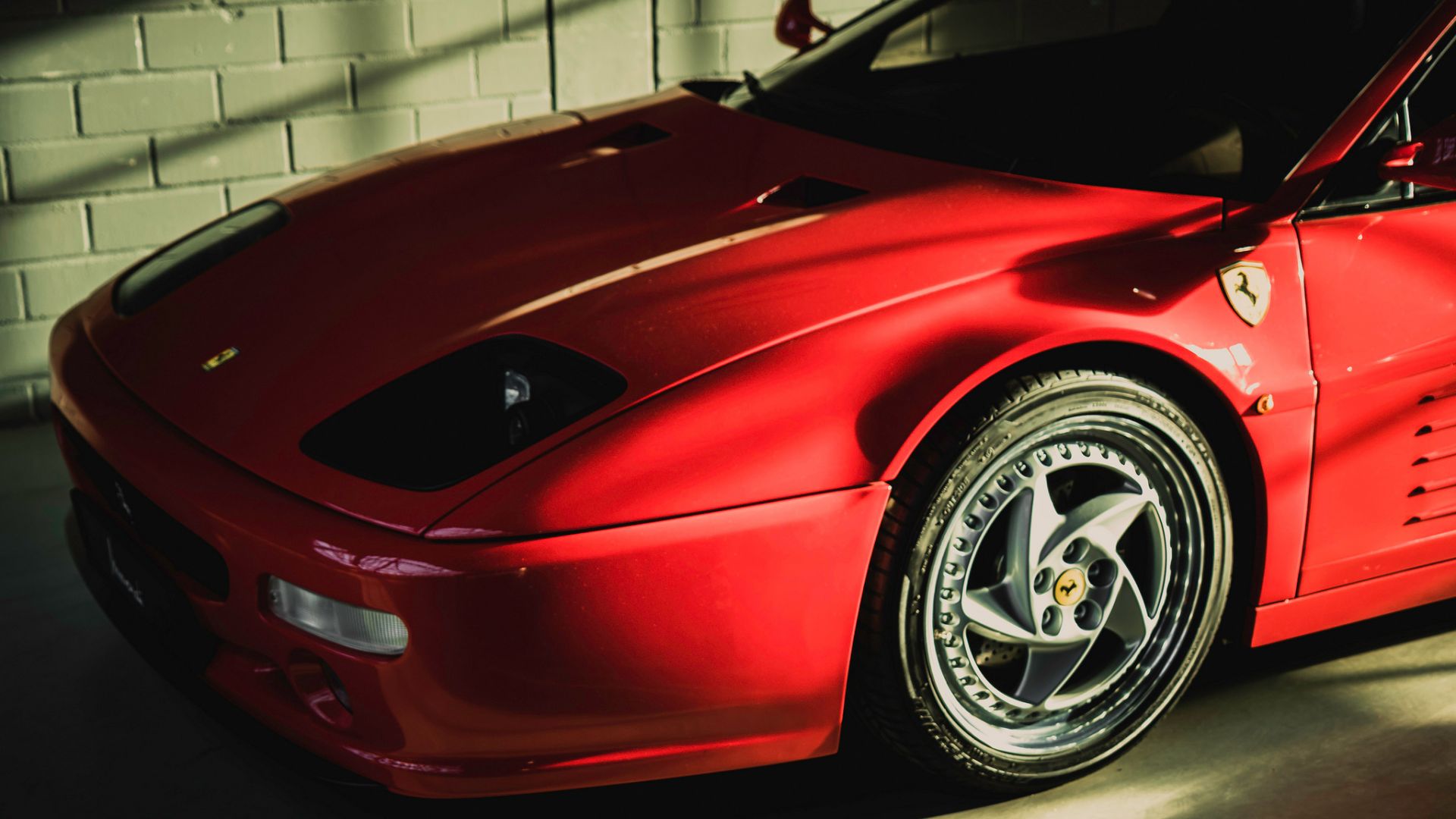 Wallpaper Ferrari F512 M Red Car side view 