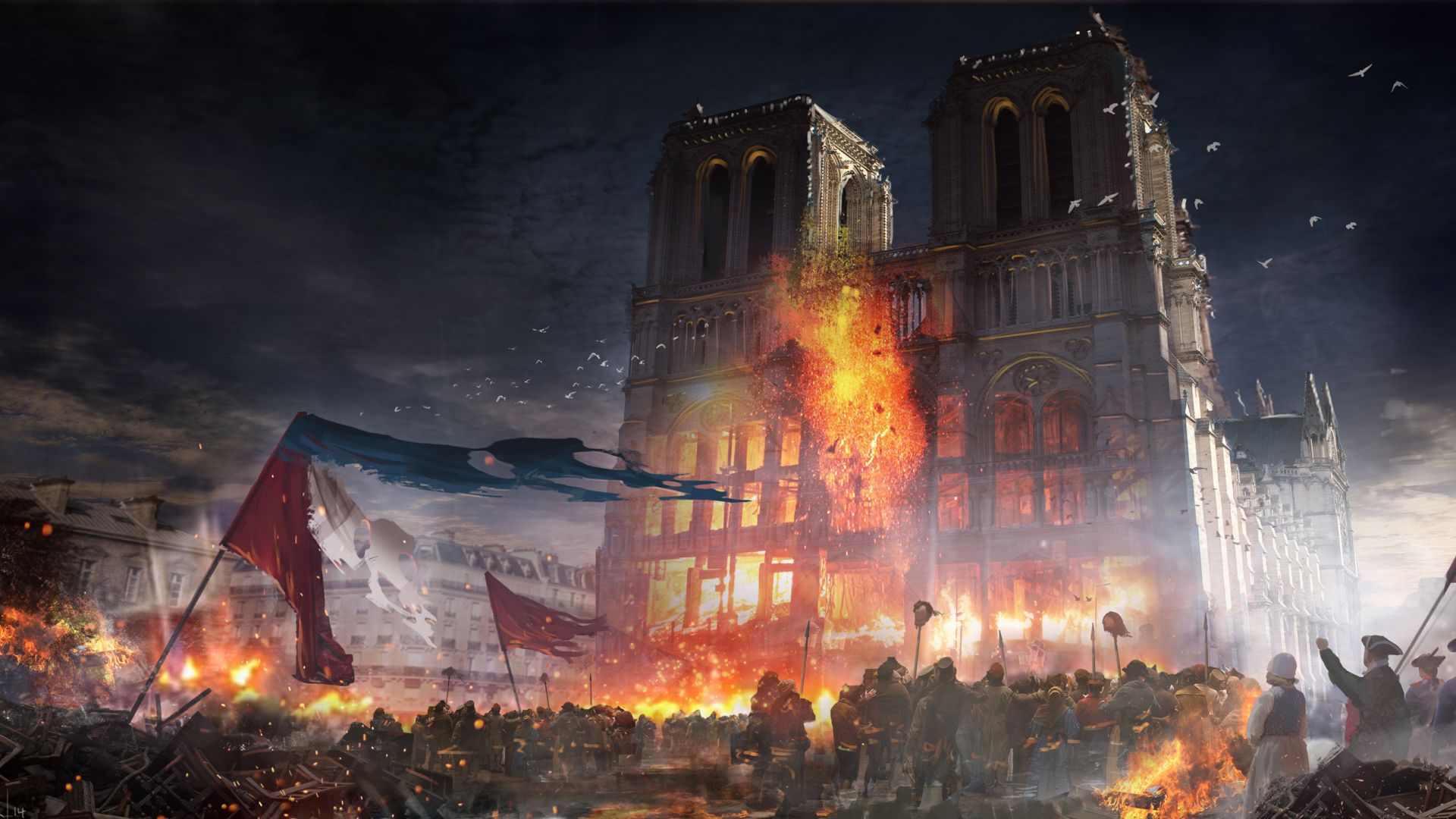 Wallpaper Assassin's Creed Unity - Castle of Glass, video game, castle